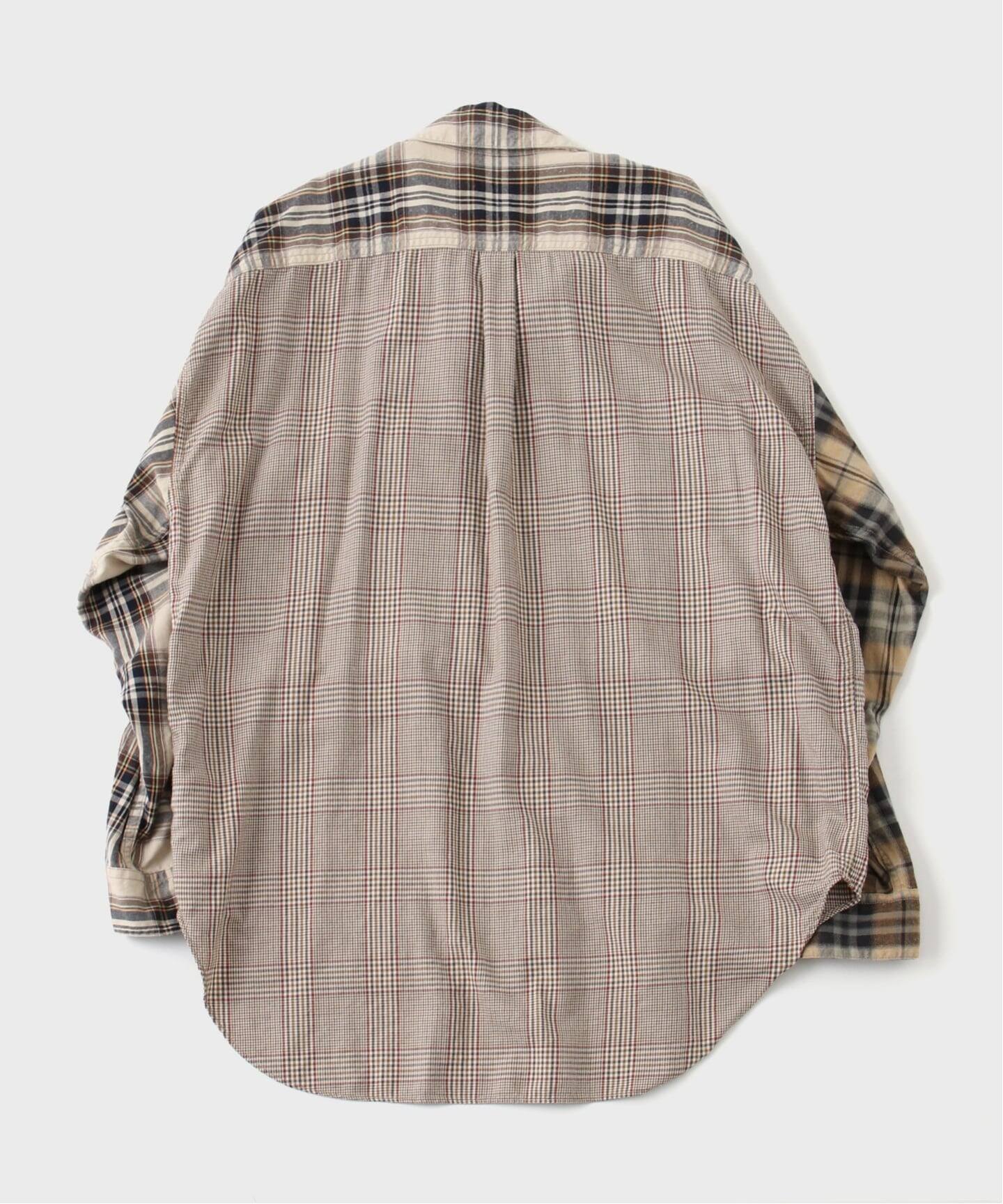KATHARINE HAMNETT / キャサリン ハムネット CHECK MULTI FABRIC SHIRT