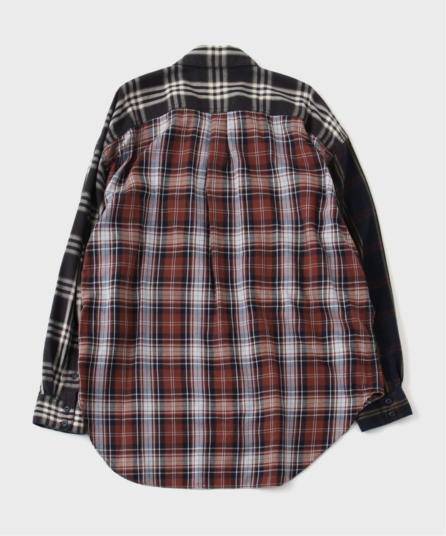 KATHARINE HAMNETT / キャサリン ハムネット CHECK MULTI FABRIC SHIRT