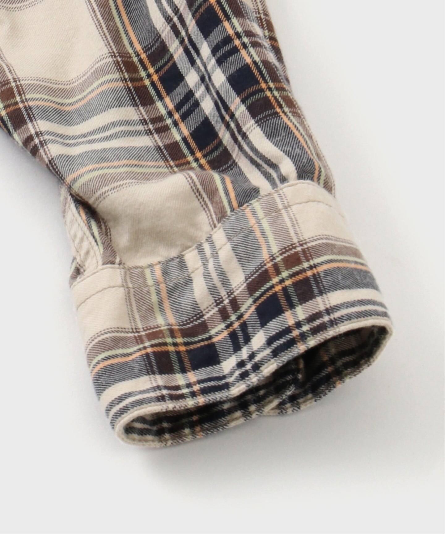 KATHARINE HAMNETT / キャサリン ハムネット CHECK MULTI FABRIC SHIRT