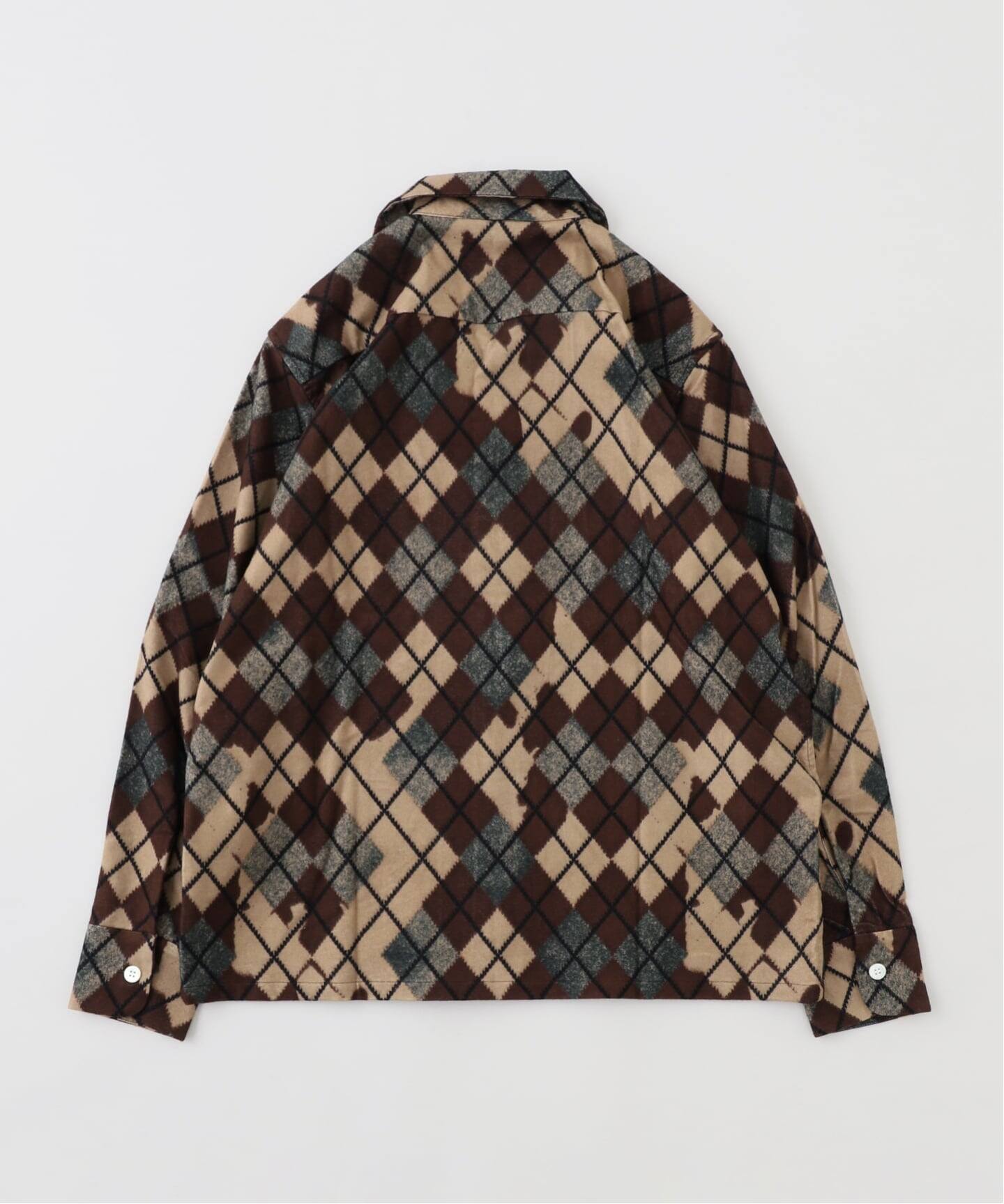 NOMARHYTHM TEXTILE (ノーマリズム テキスタイル) Argyle Open Collar