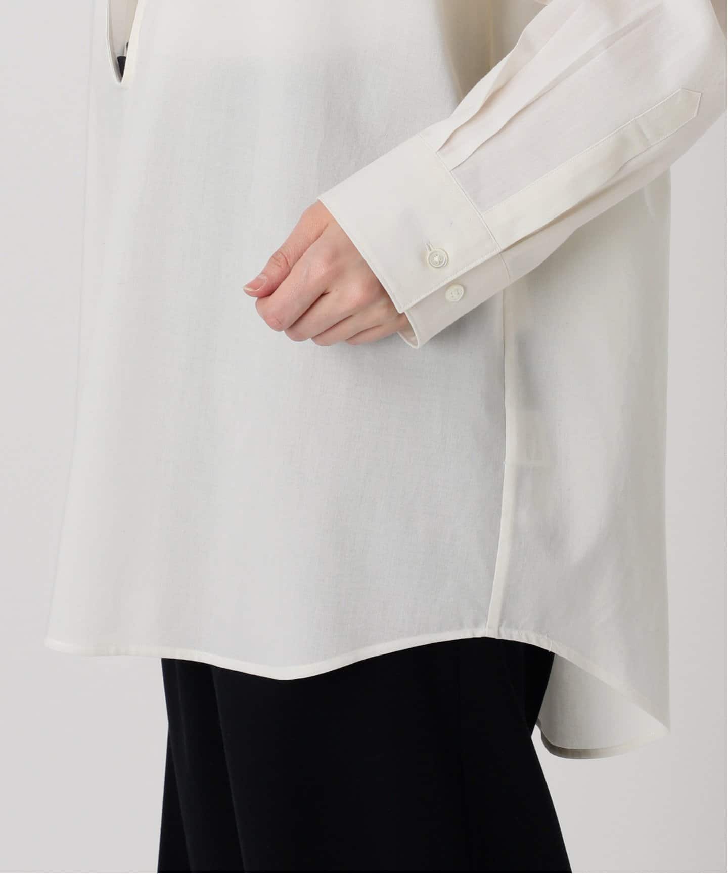 FOLL/フォル】cotton wool skipper shirt（シャツ／ブラウス