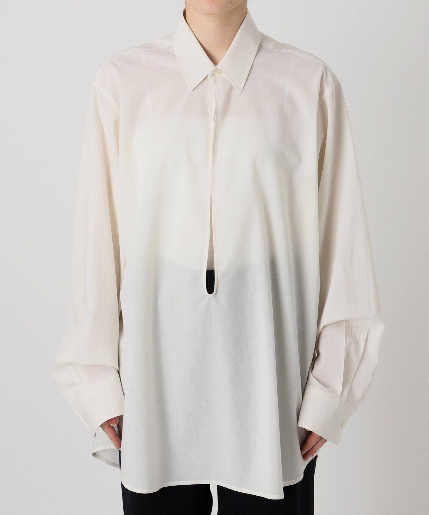 FOLL/フォル】cotton wool skipper shirt（シャツ／ブラウス