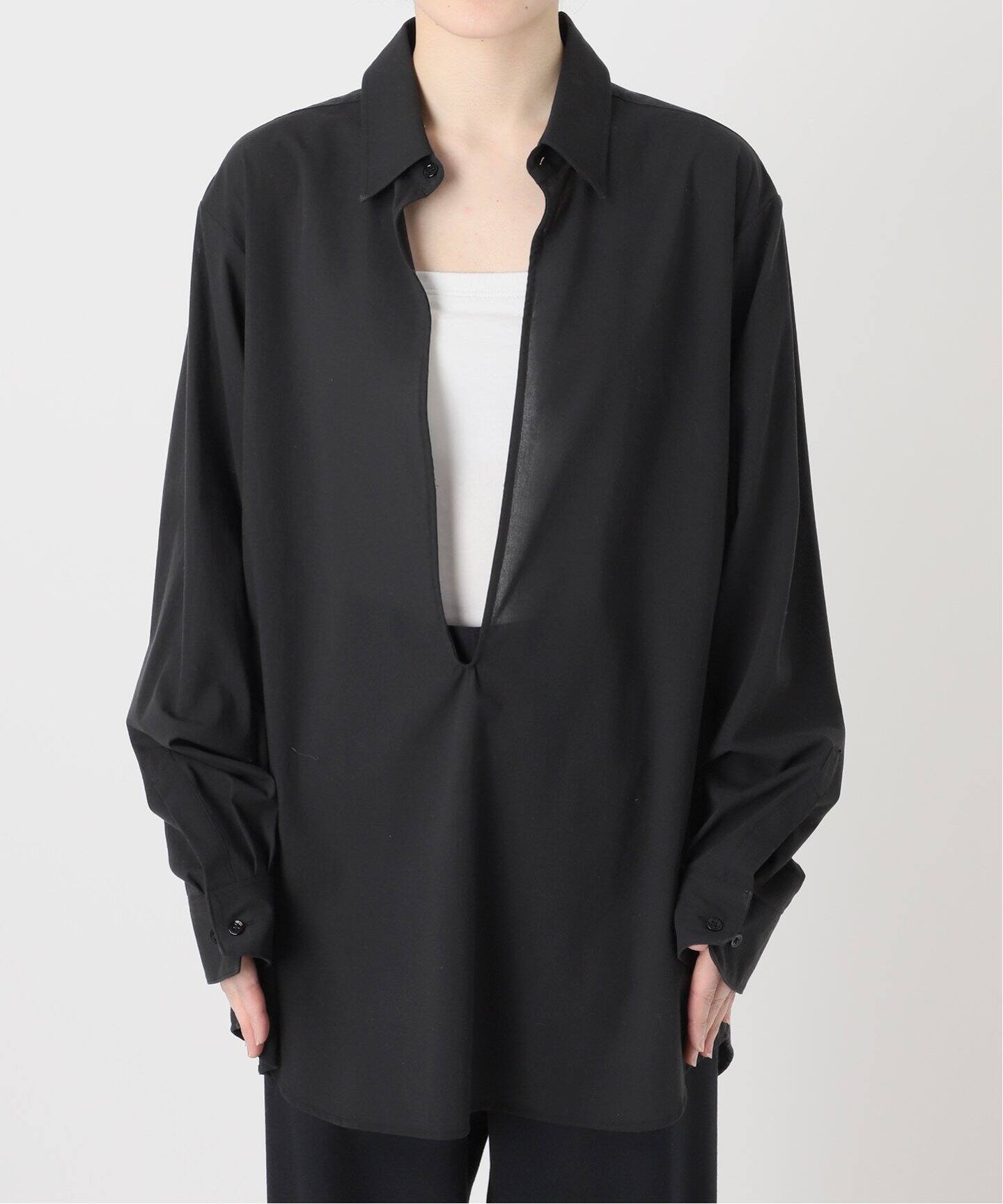 journal standard luxe スキッパー FOLL/フォル】cotton wool skipper shirt（シャツ／ブラウス