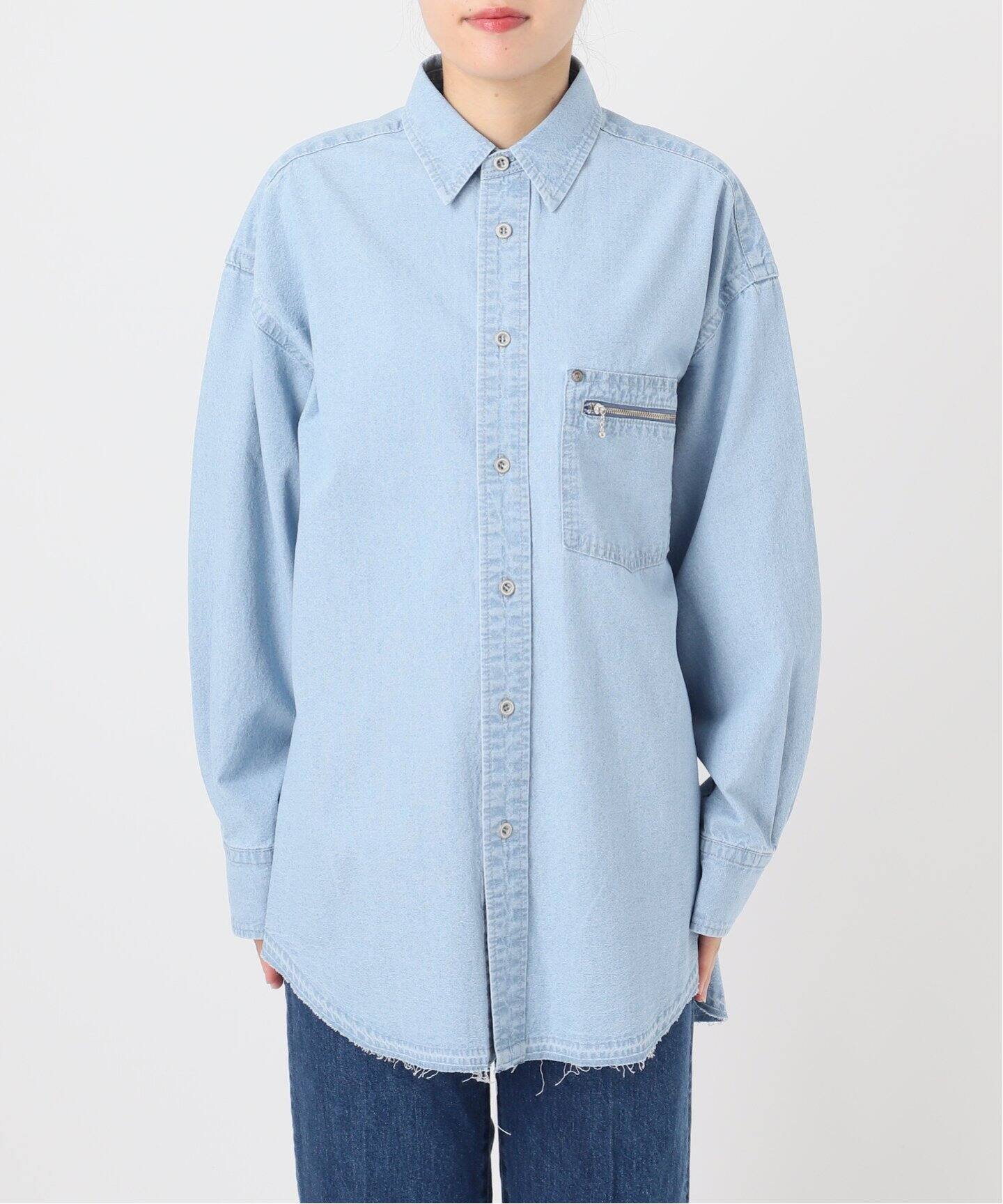 ウォッシャブル / DU JOUR/デュ ジュール JEAN ZIP POCKET SHIRT