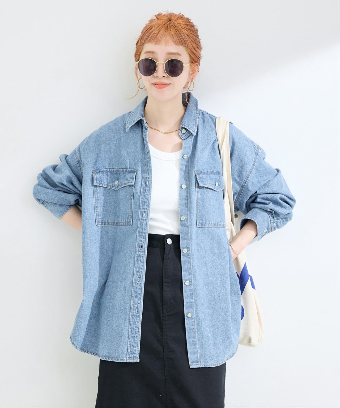 B.C STOCK【WEB限定】デニムワーカーシャツ B.C STOCK（ベーセーストック）の「《追加2》【WEB限定】デニム