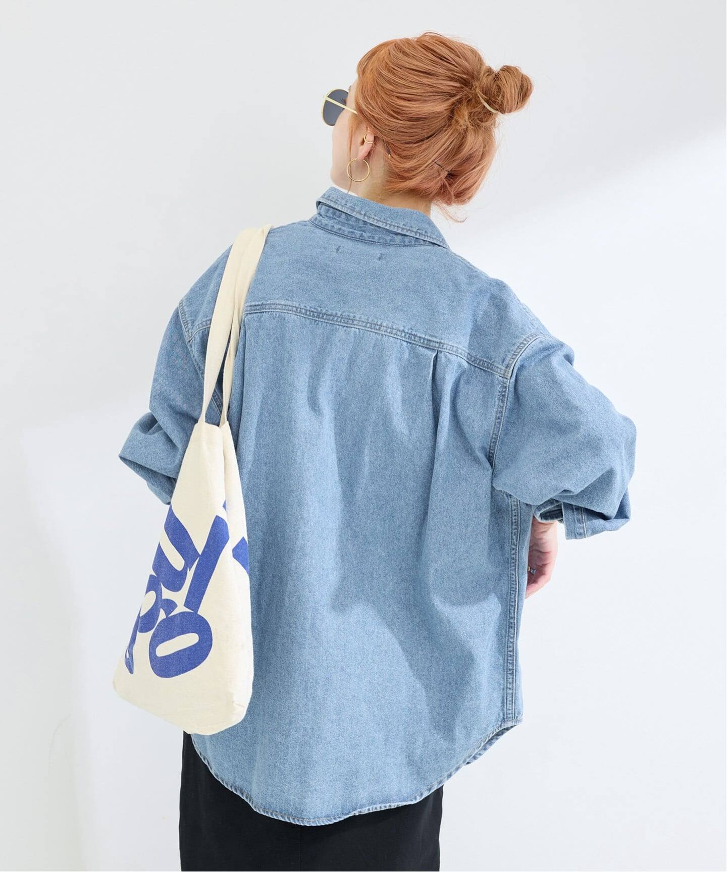 B.C STOCK【WEB限定】デニムワーカーシャツ 追加4》【WEB限定】ウォッシャブル / デニムワーカーシャツ（シャツ