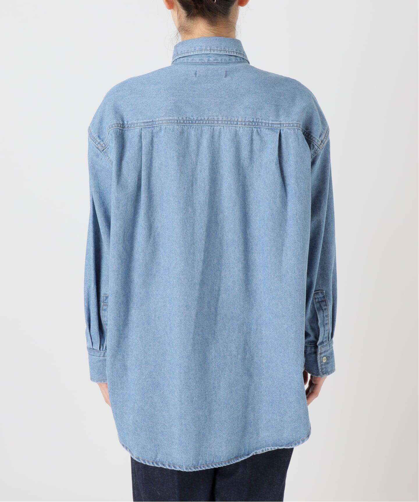 追加5》ウォッシャブル / デニムワーカーシャツ（シャツ／ブラウス