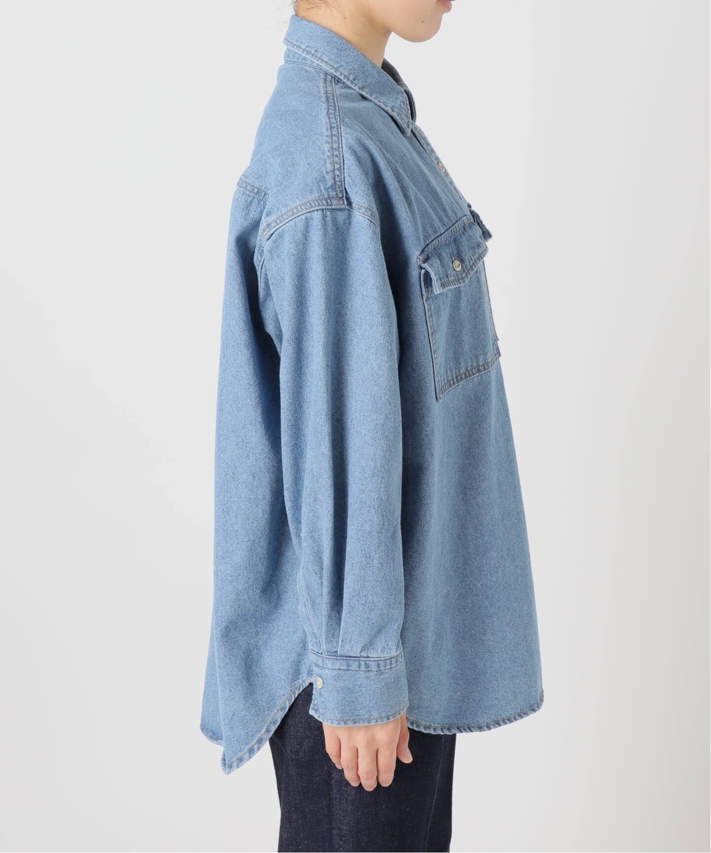 Mal.レレレ　CYNICAL デニムブルー 半袖シャツ Mal.レレレ CYNICAL デニムブルー 半袖シャツ CYNICAL 】シアー