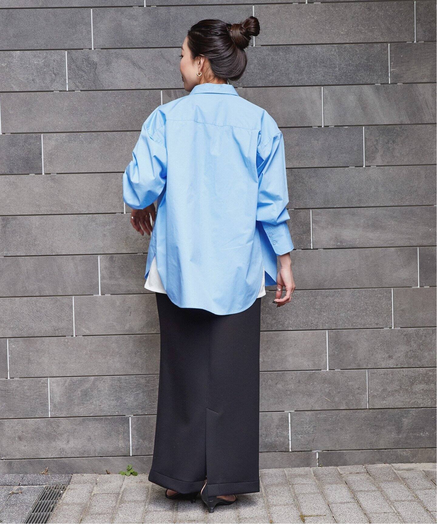 サンリミット　シャツ　ブルー　ストライプ　フラップポケット BoTT(ボット)｜Lightweight Stripe Shirt(ライトウェイト