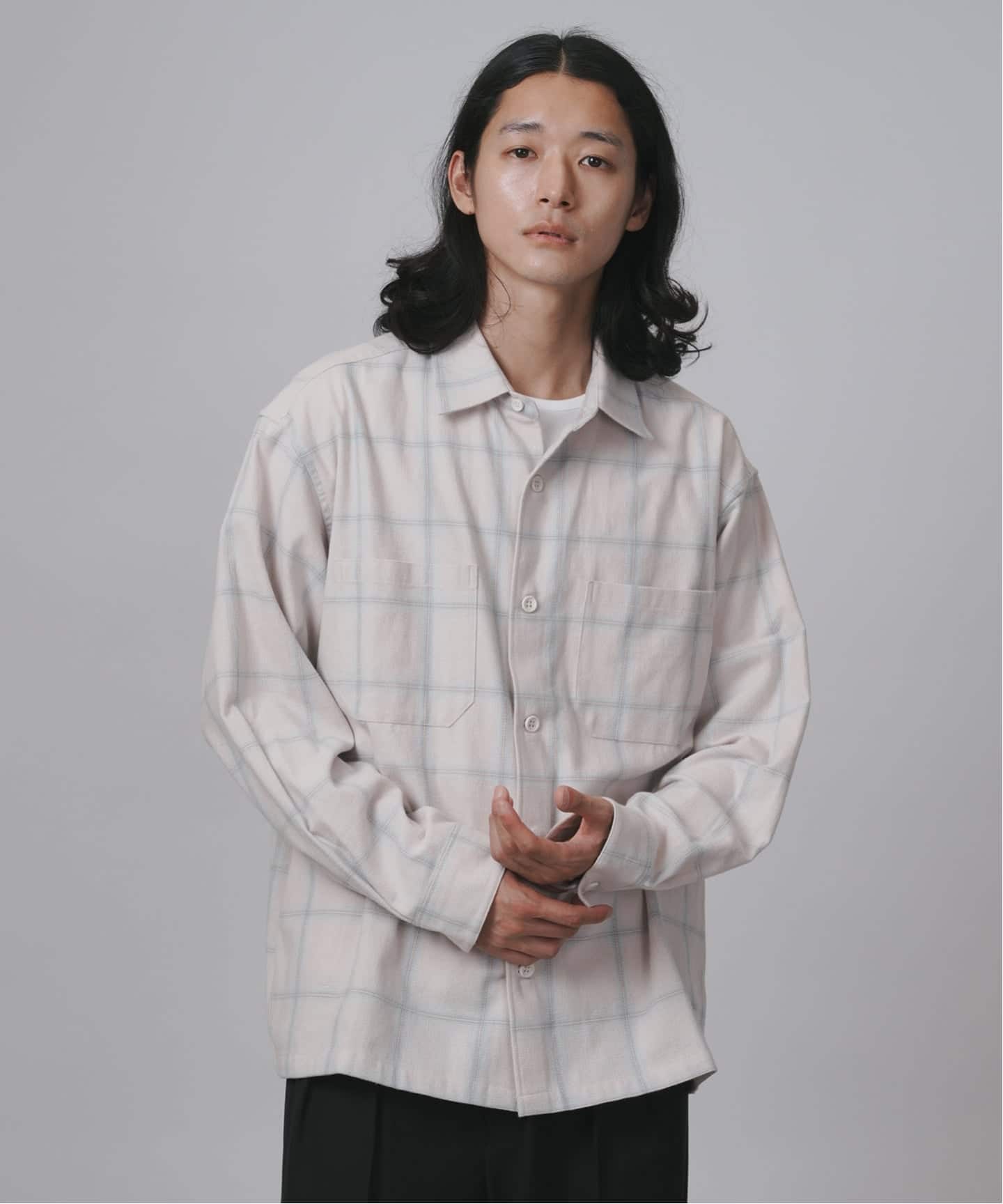 ホップサック オンブレチェックシャツ（シャツ／ブラウス）｜B.C STOCK