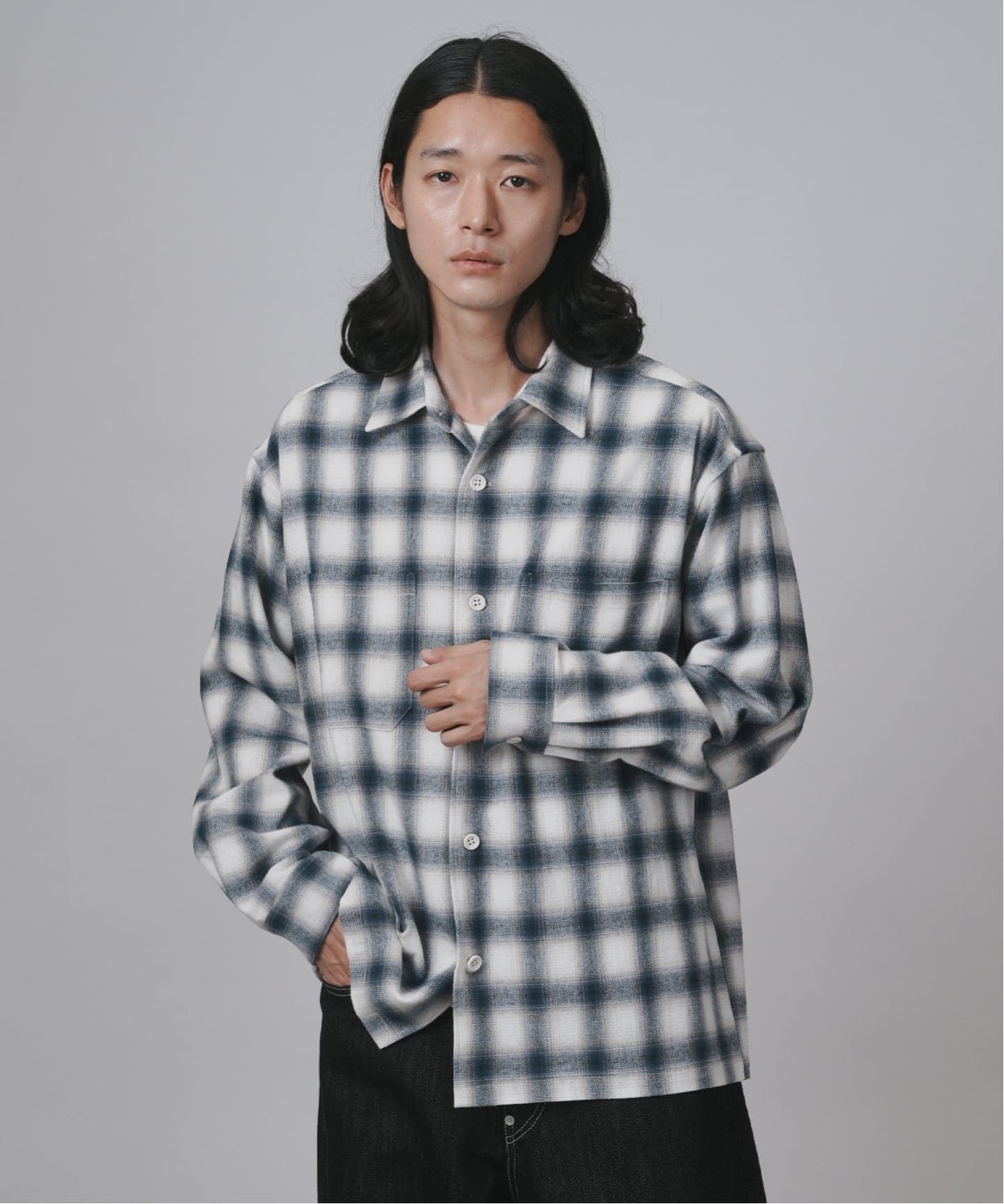 ホップサック オンブレチェックシャツ（シャツ／ブラウス）｜B.C STOCK