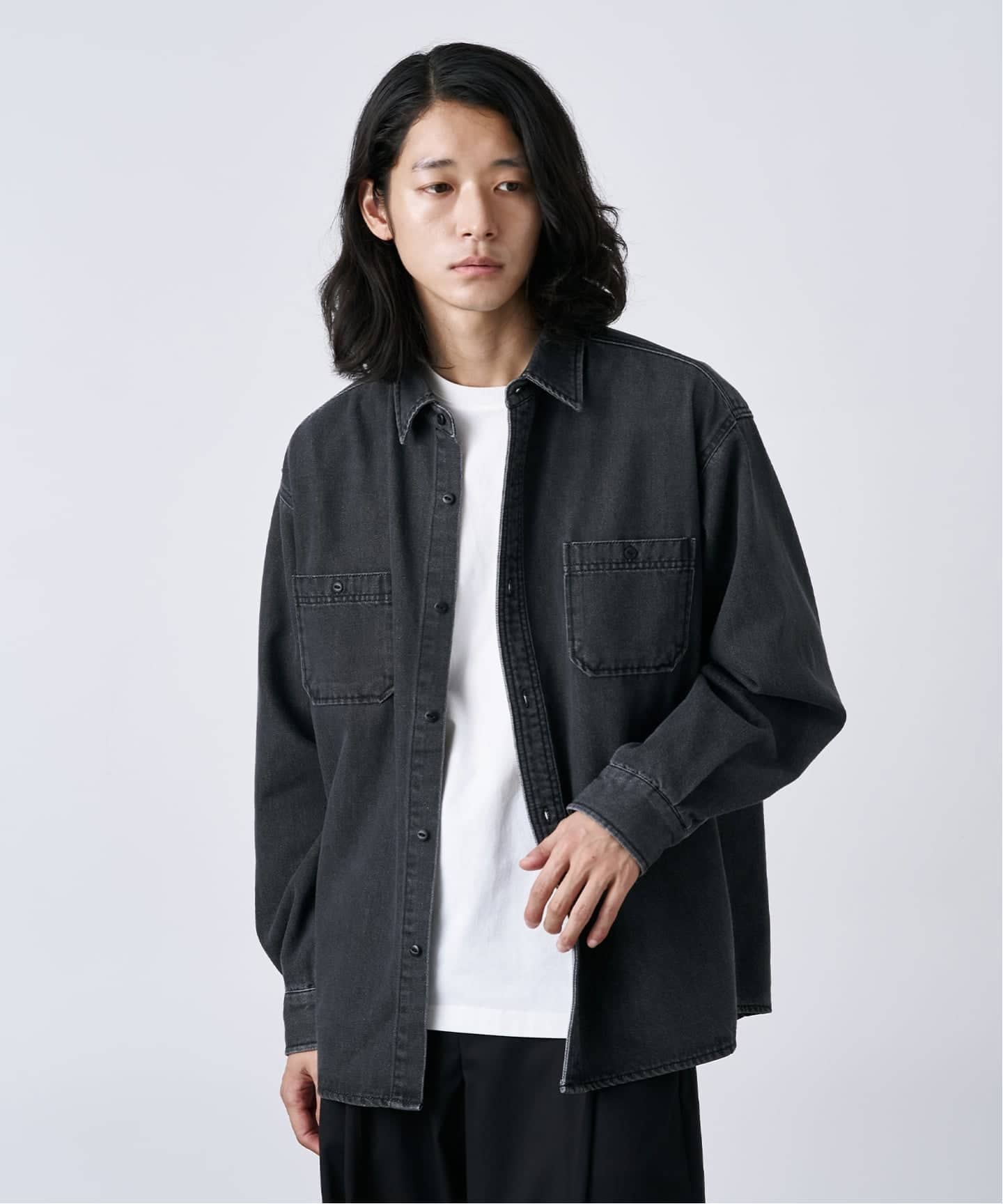 ソフトデニム オーバーシャツ（シャツ／ブラウス）｜B.C STOCK（ベー