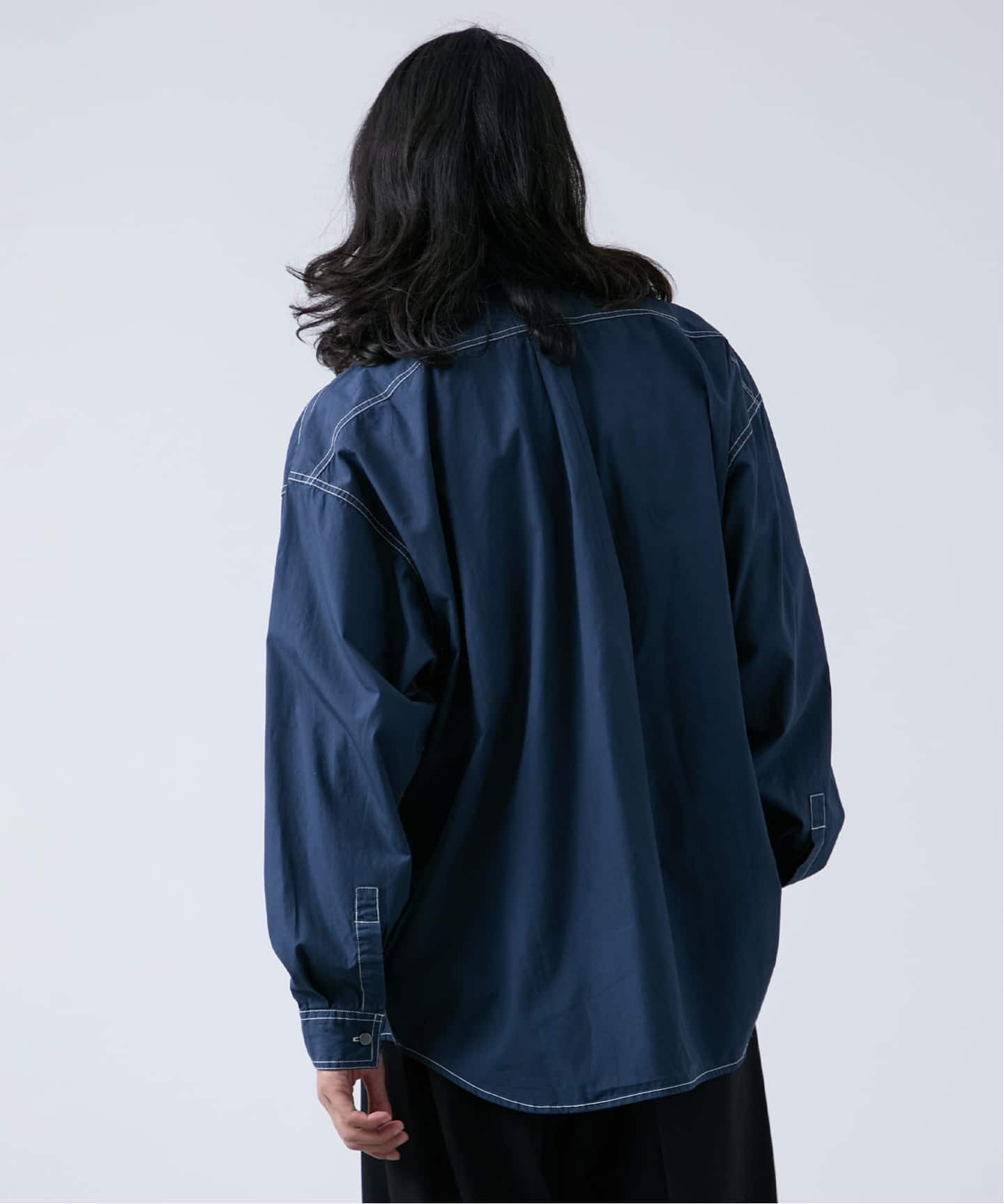 オーバーダイ加工 ステッチオーバーシャツ（シャツ／ブラウス）｜B.C