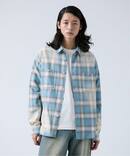 オンブレチェック ダメージシャツ