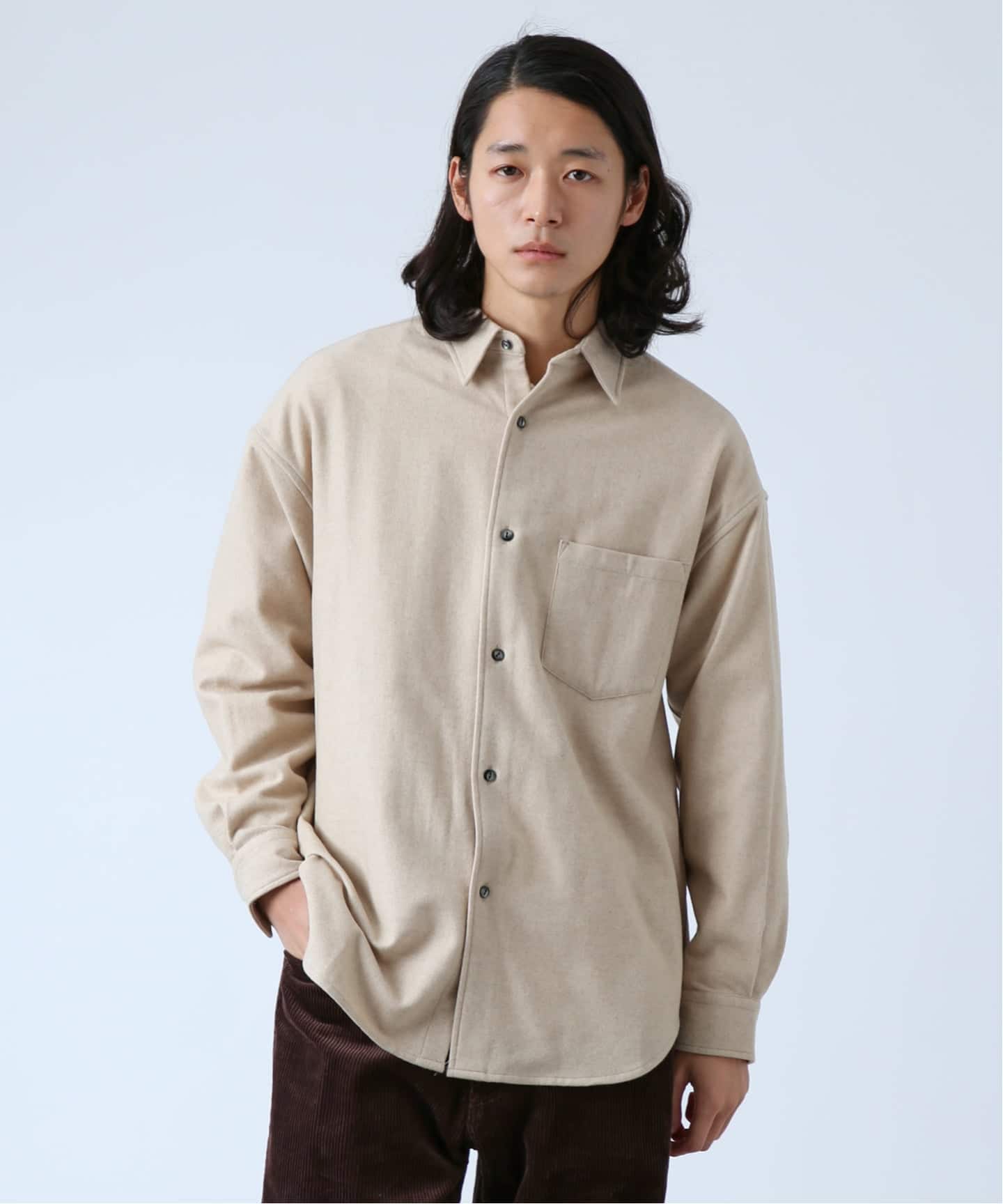 ベーセーストック（B．C STOCK）/【BOYCOM/ボイコム】ビーバー加工 ウールレギュラーカラーシャツ BOYCOM/ボイコム】ビーバー加工 ウールレギュラーカラーシャツ（シャツ