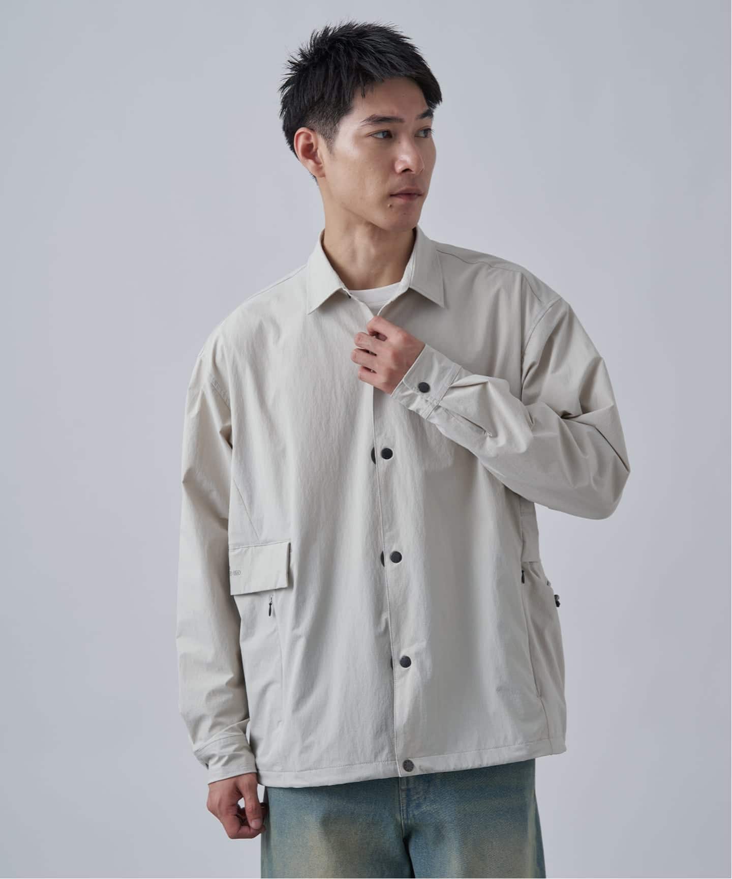 OLIVEDRAB/オリーブドラブ】キャリーポケット シャツ（シャツ