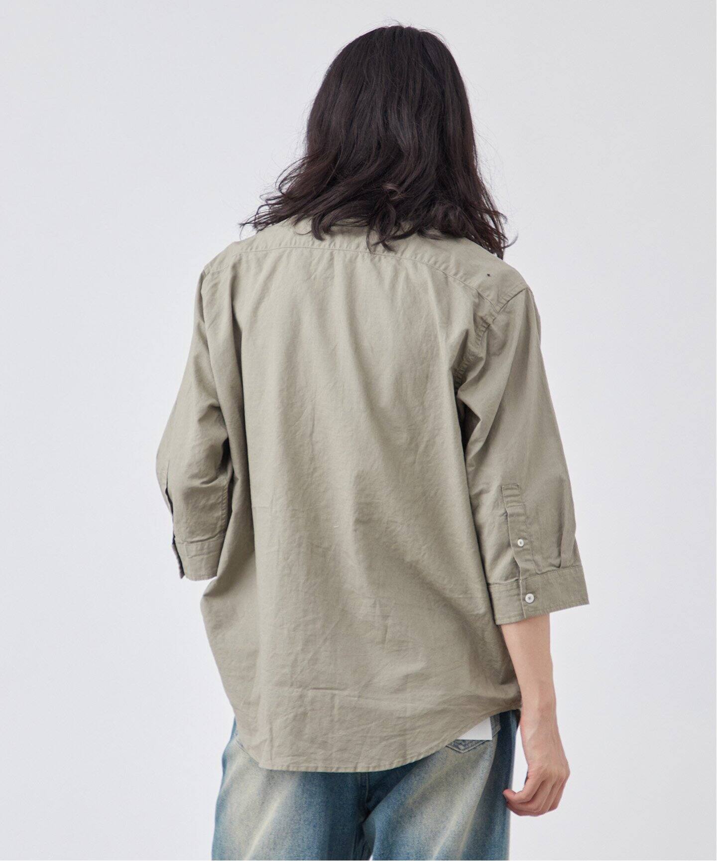 コットンリネン 7分袖シャツ（シャツ／ブラウス）｜B.C STOCK（ベー 