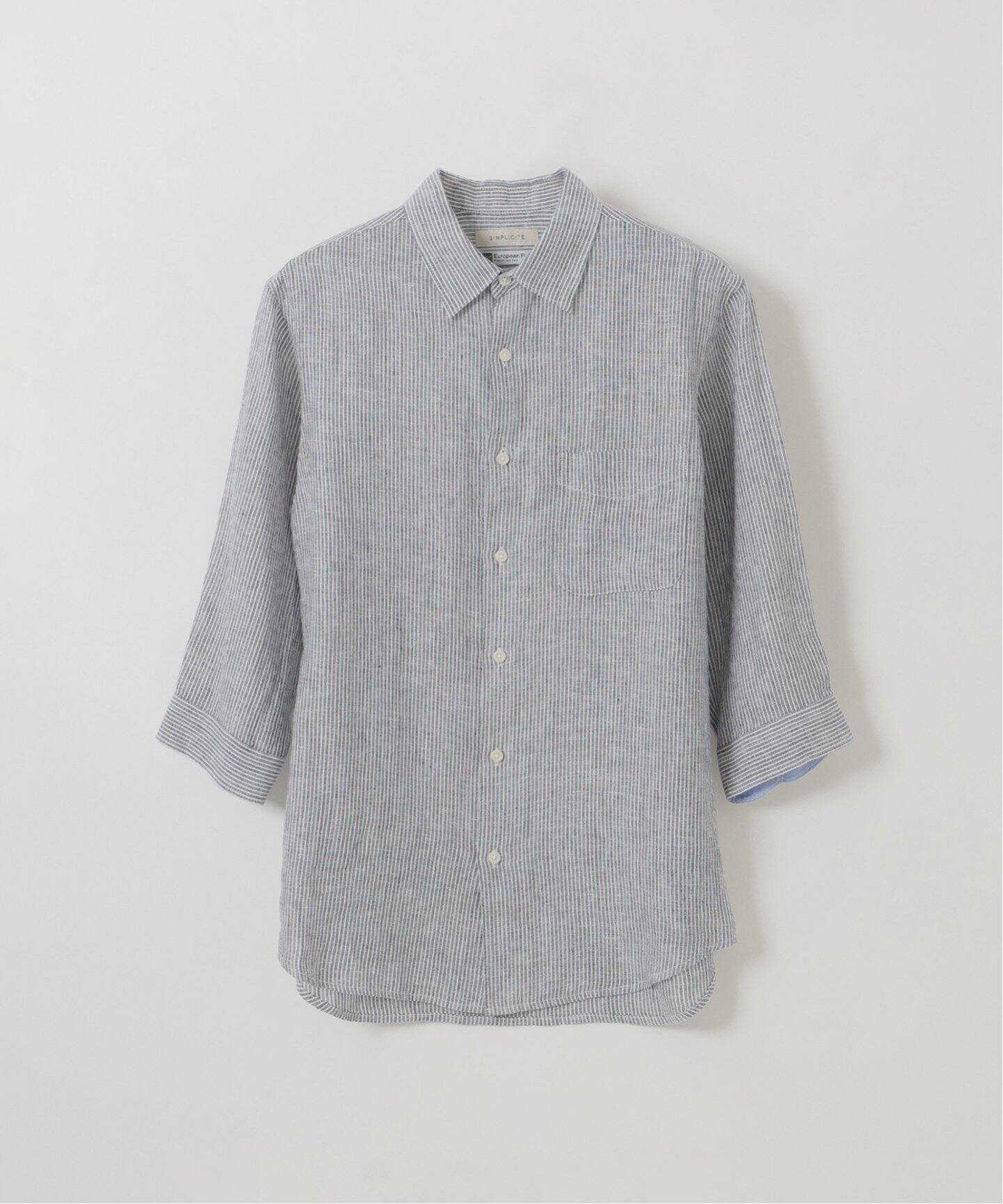 European Flax / ヨーロピアンフラックス】リネン 7分袖シャツ（シャツ