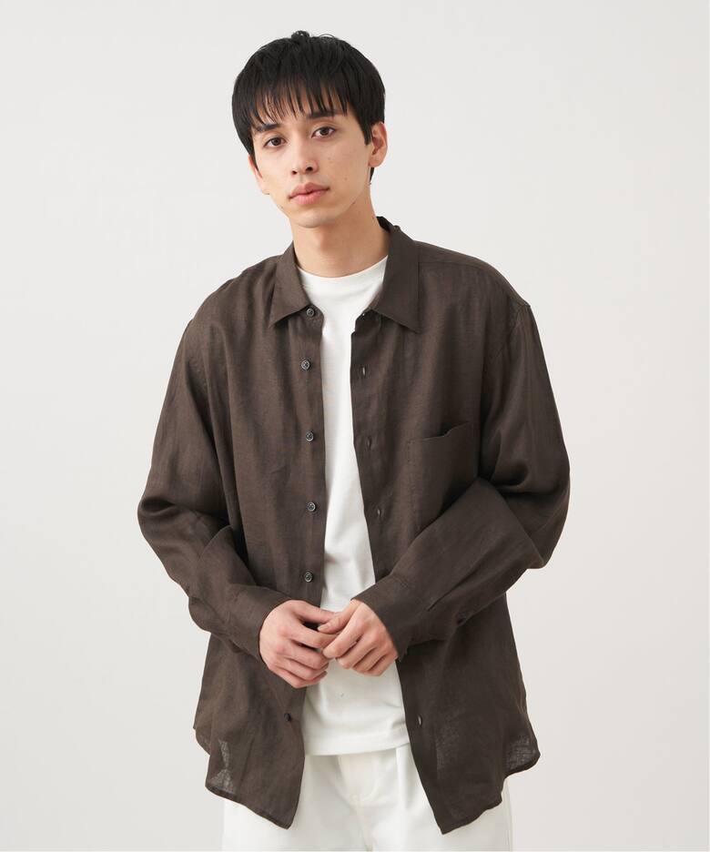 European Flax / ヨーロピアンフラックス】リネン レギュラーカラー 