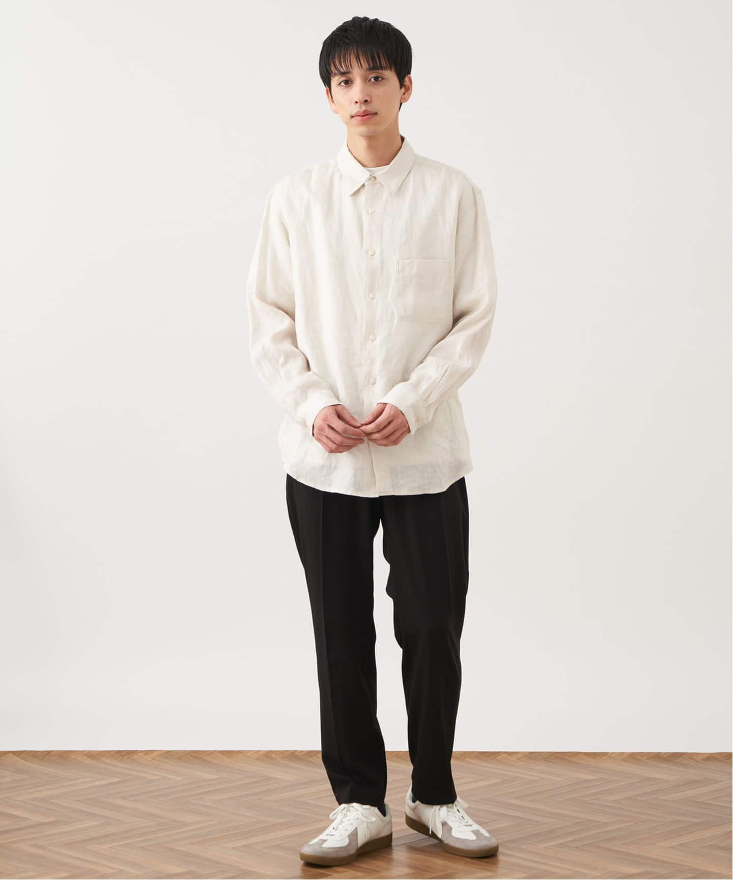 ★EU発*COS*新作*European Flax リネンTシャツ/WHITE★ European Flax / ヨーロピアンフラックス】リネン レギュラー