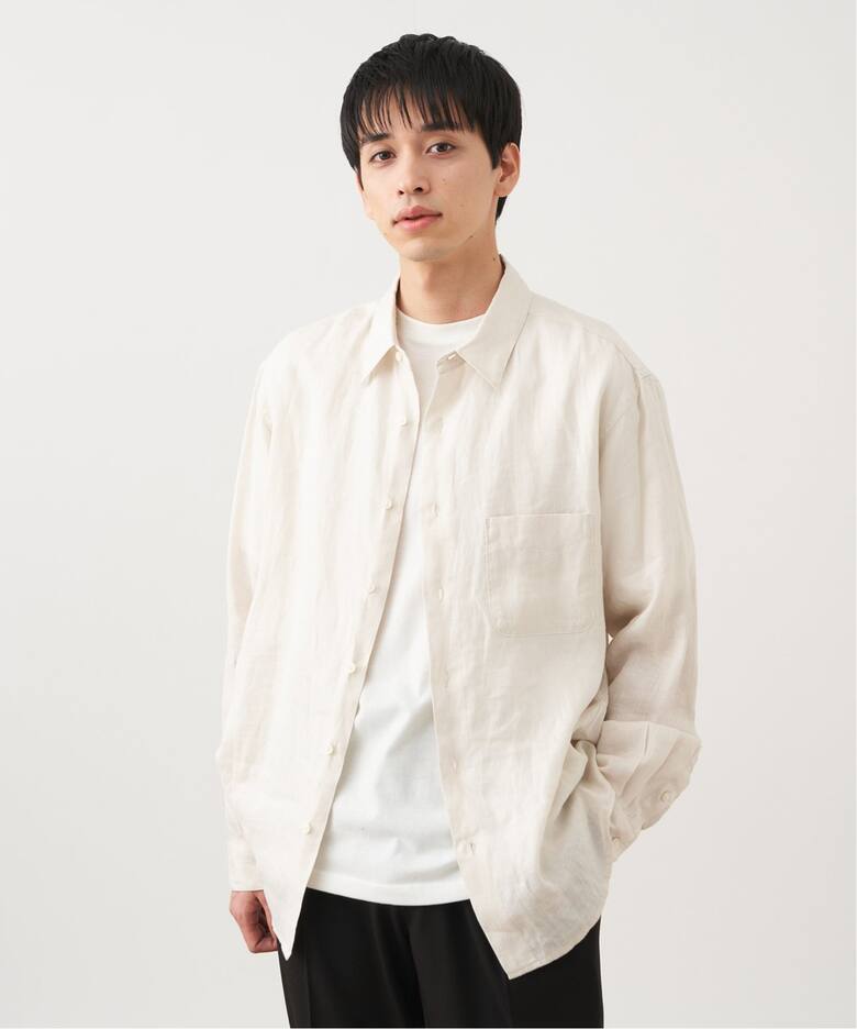 European Flax / ヨーロピアンフラックス】リネン レギュラーカラー 