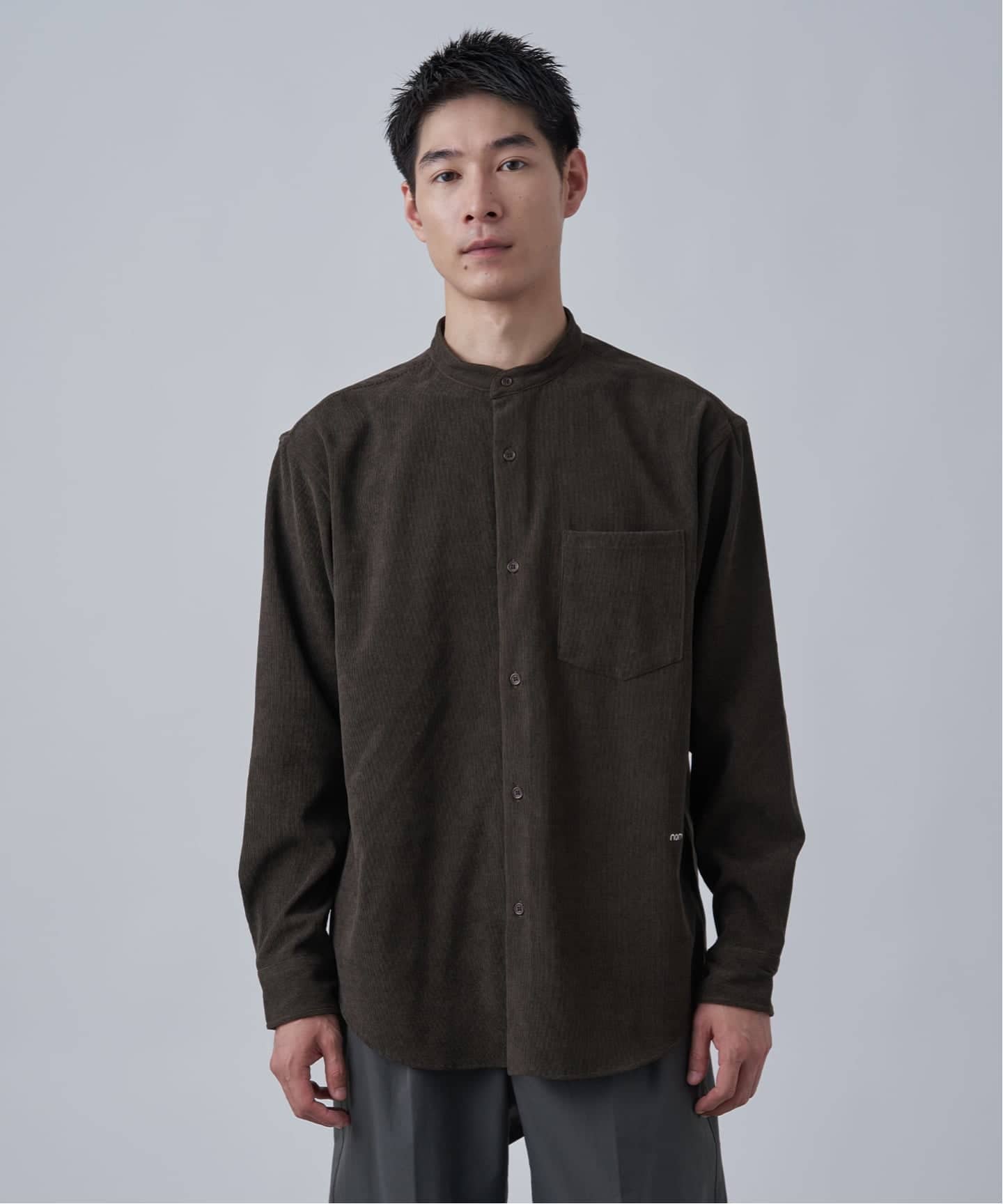 CAVE 21ウェル コーデュロイバンドカラーシャツ（シャツ／ブラウス