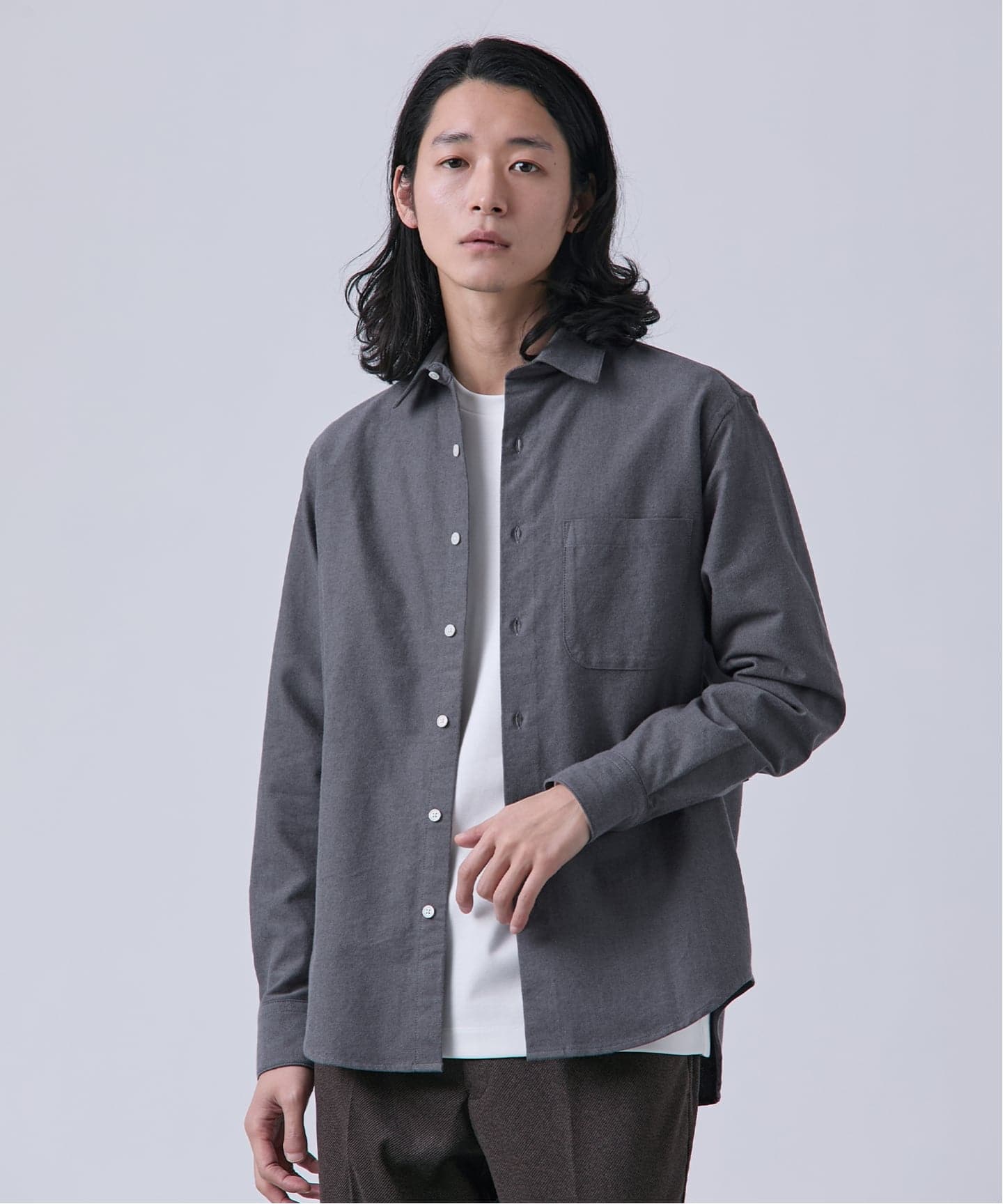 起毛 オックスレギュラーカラーシャツ（シャツ／ブラウス）｜B.C STOCK