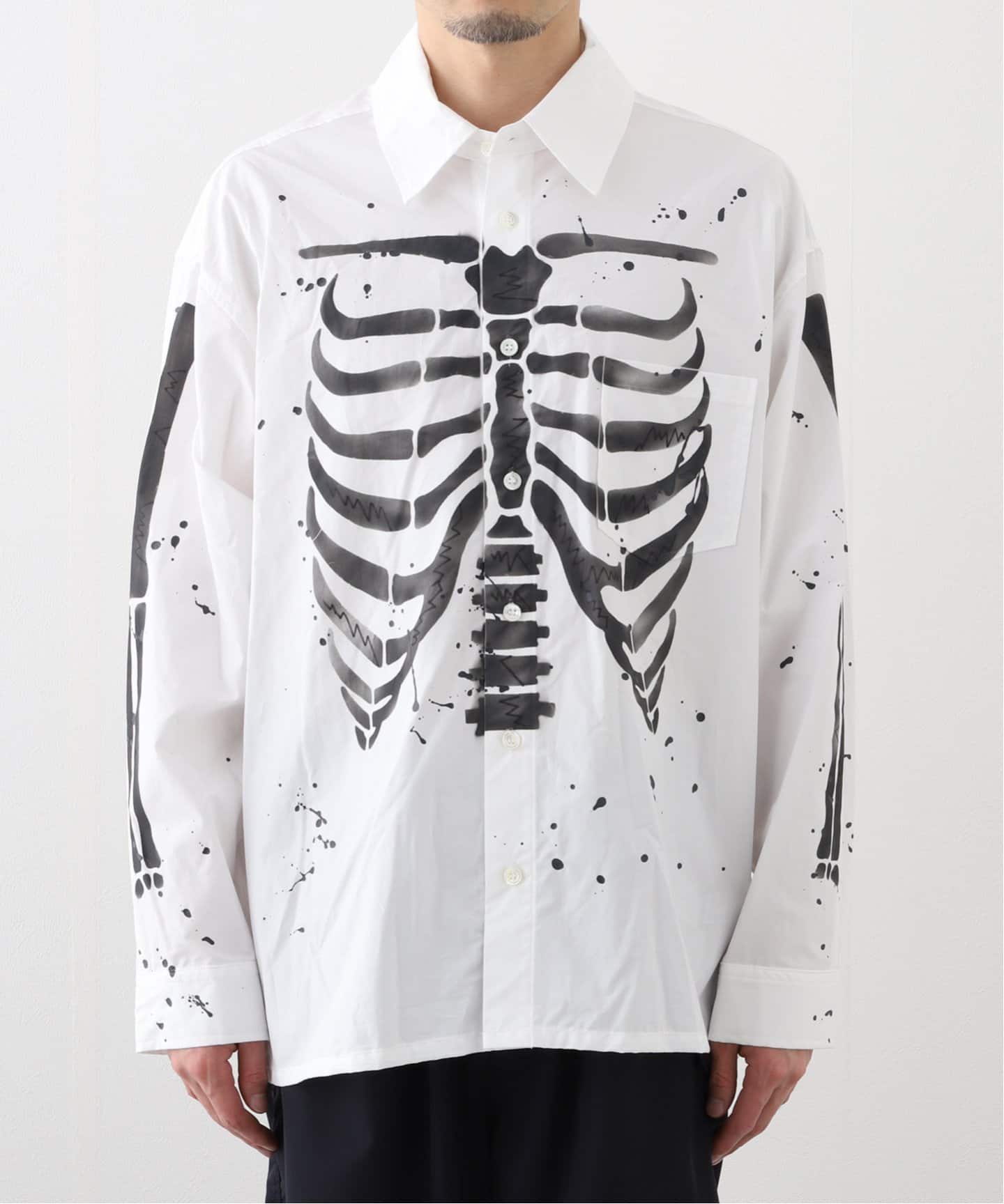新品未使用　DISCOVERED　BONE AIR BRUSH SHIRTS DISCOVERED / ディスカバード BONE AIR BRUSH SHIRTS（シャツ