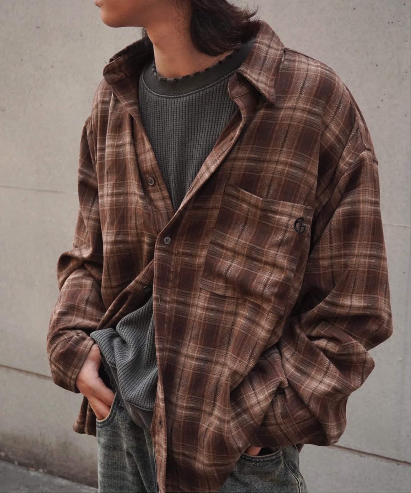 NOMANUAL/ノーマニュアルFLANNEL CHECK SHIRT