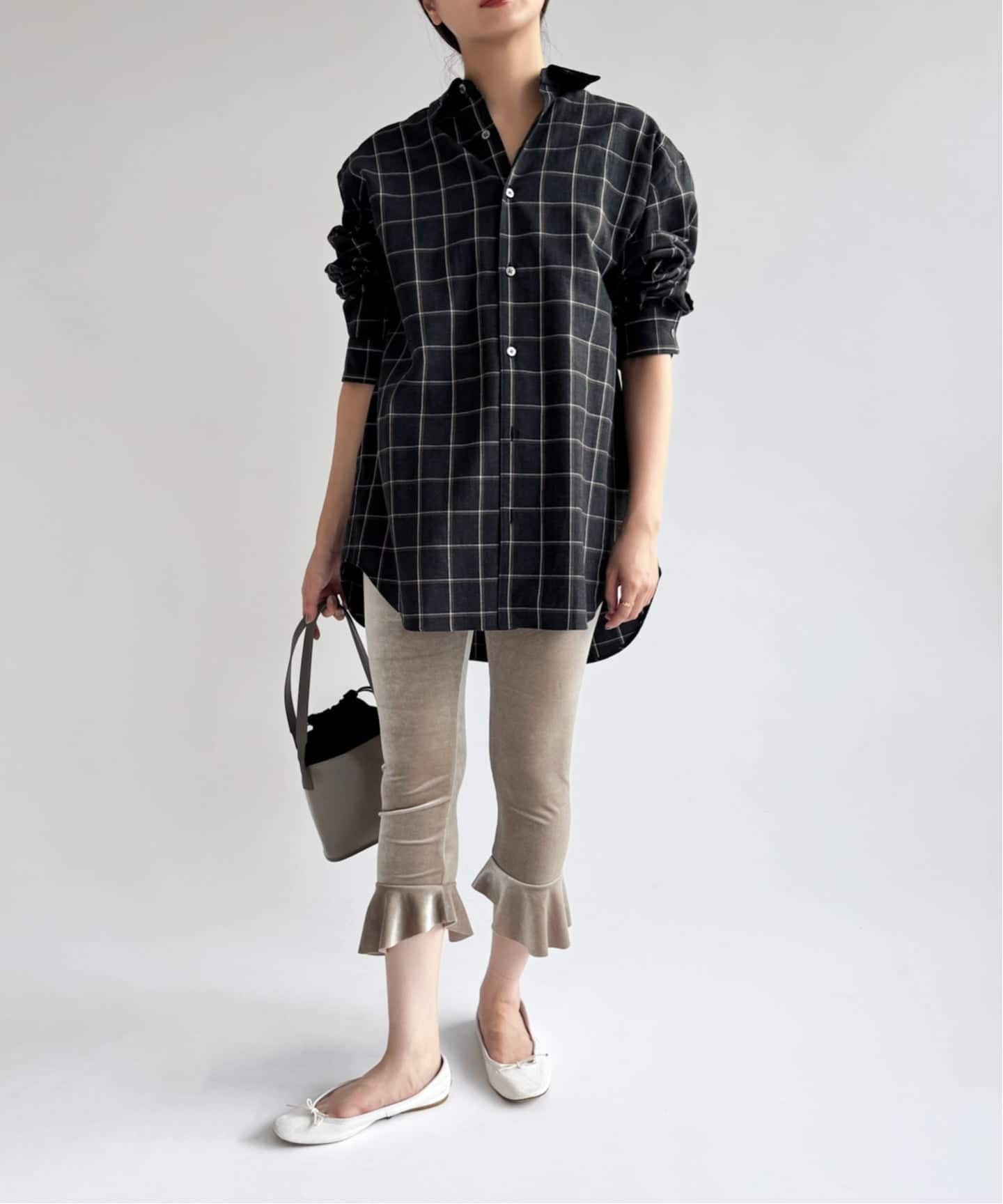 edit.for lulu コットンネルチェックシャツ♡