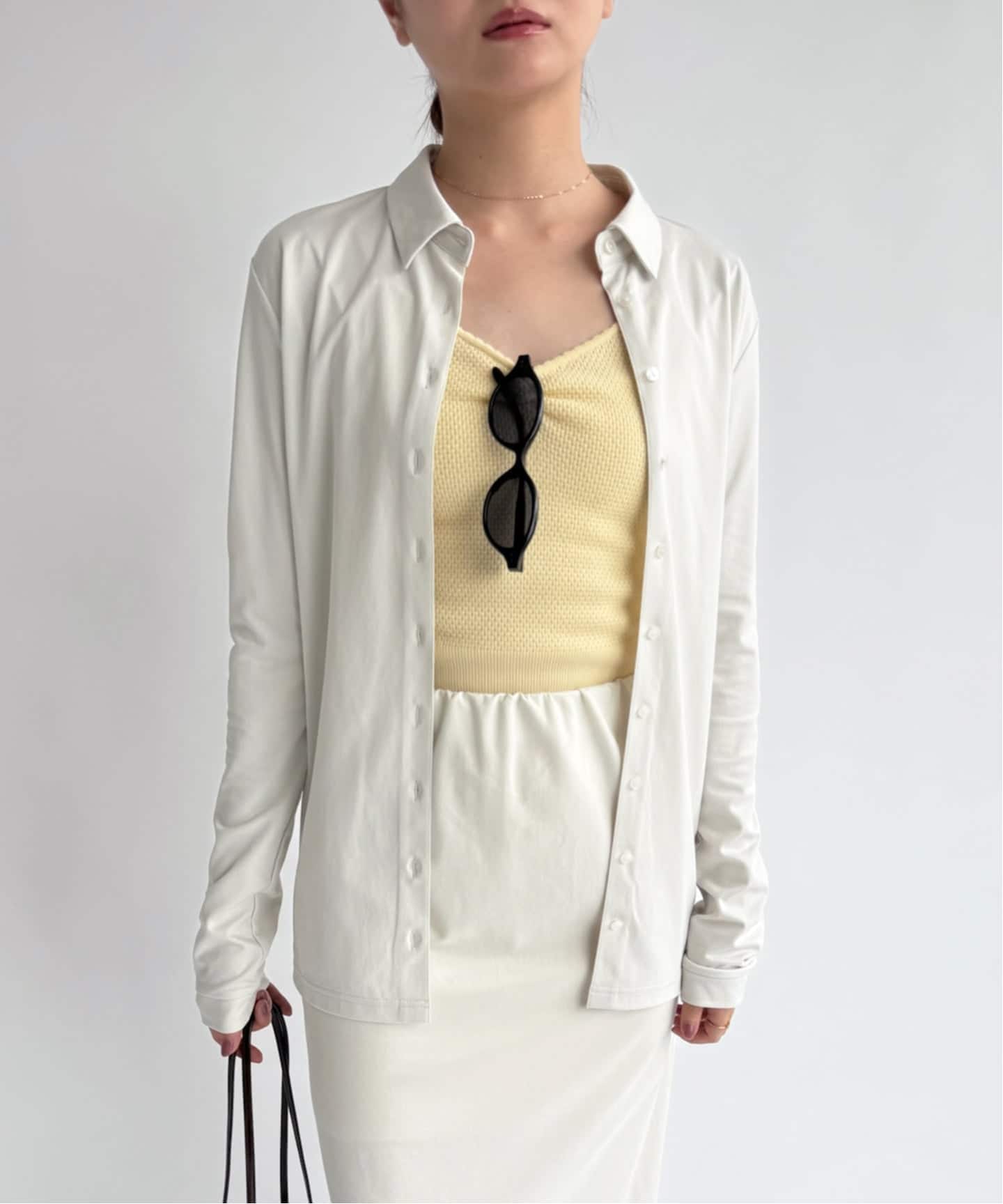 フィブリルバックサテン スリムシャツ（シャツ／ブラウス）｜EDIT.FOR