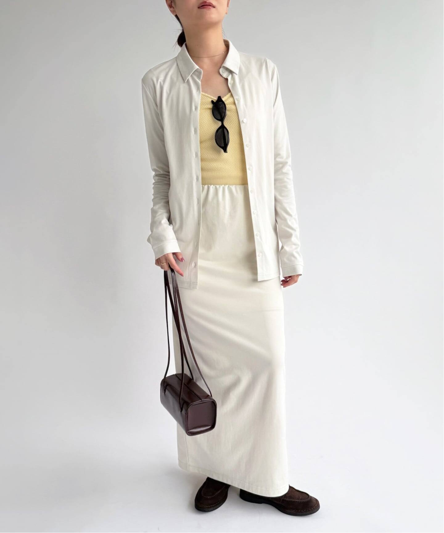 フィブリルバックサテン スリムシャツ（シャツ／ブラウス）｜EDIT.FOR