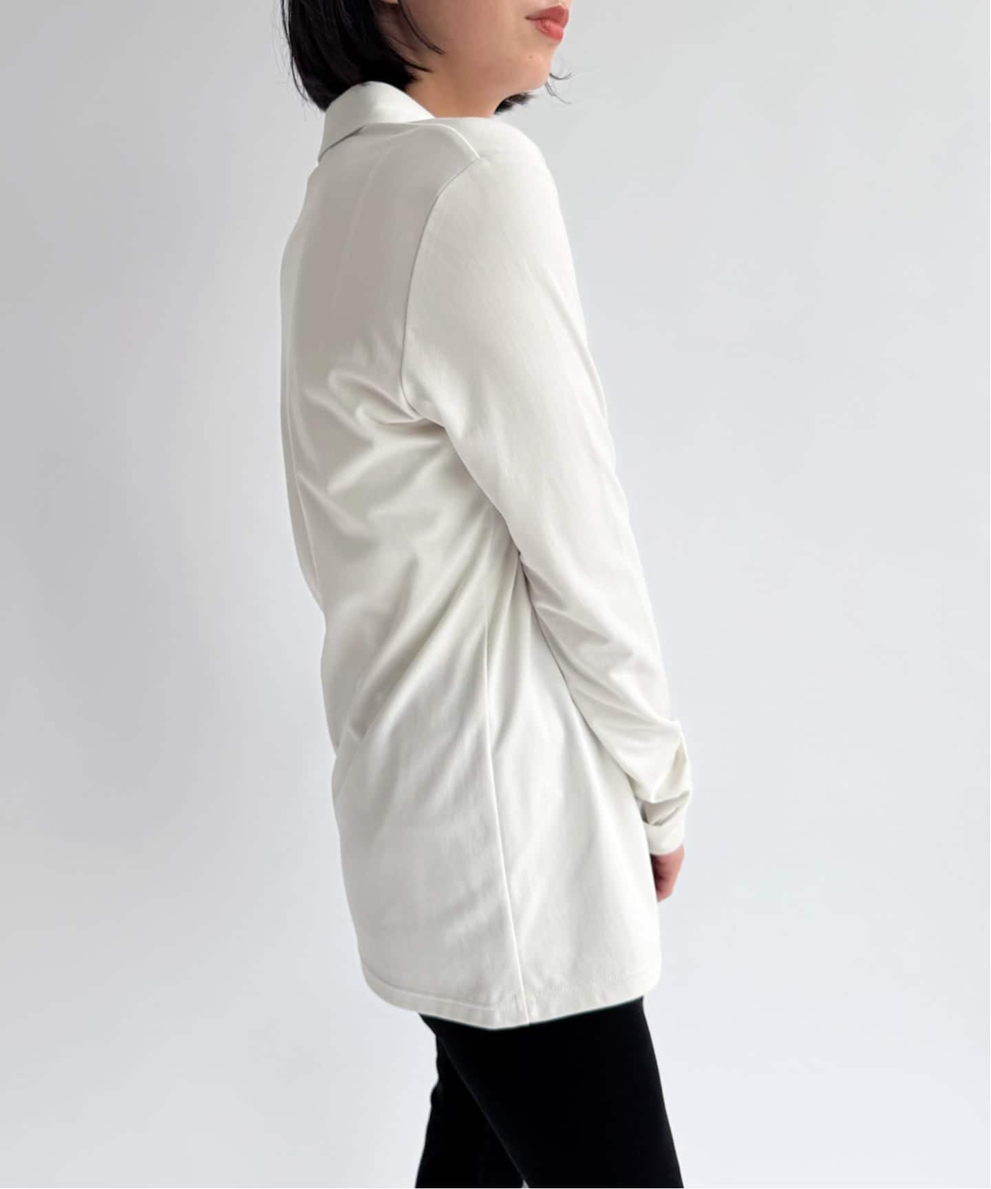 フィブリルバックサテン スリムシャツ（シャツ／ブラウス）｜EDIT.FOR