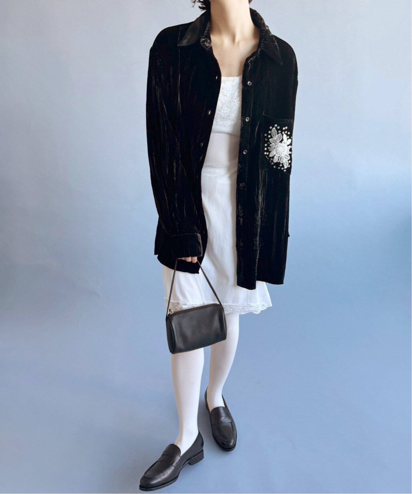 BATSHEVA/バットシェバ】ベロアシャツジャケット（シャツ／ブラウス  