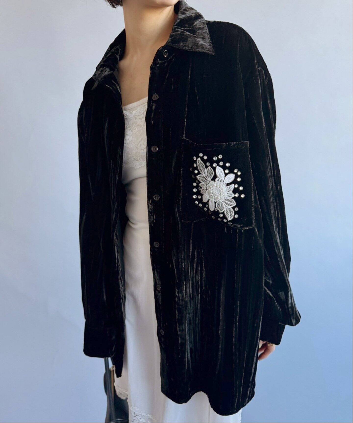 BATSHEVA/バットシェバ】ベロアシャツジャケット（シャツ／ブラウス  