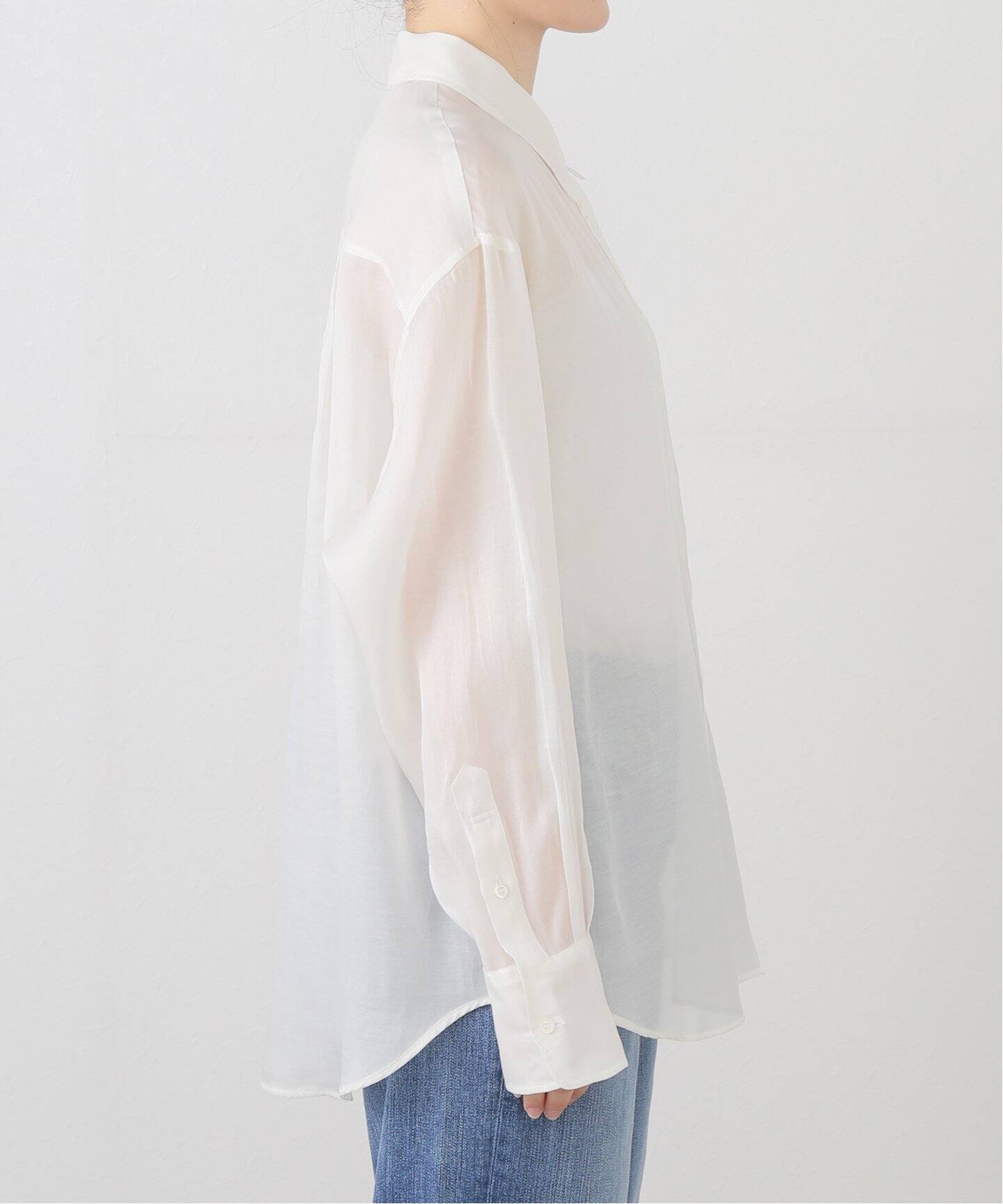 Maison IENAシルクコットンシアーシャツ（シャツ／ブラウス