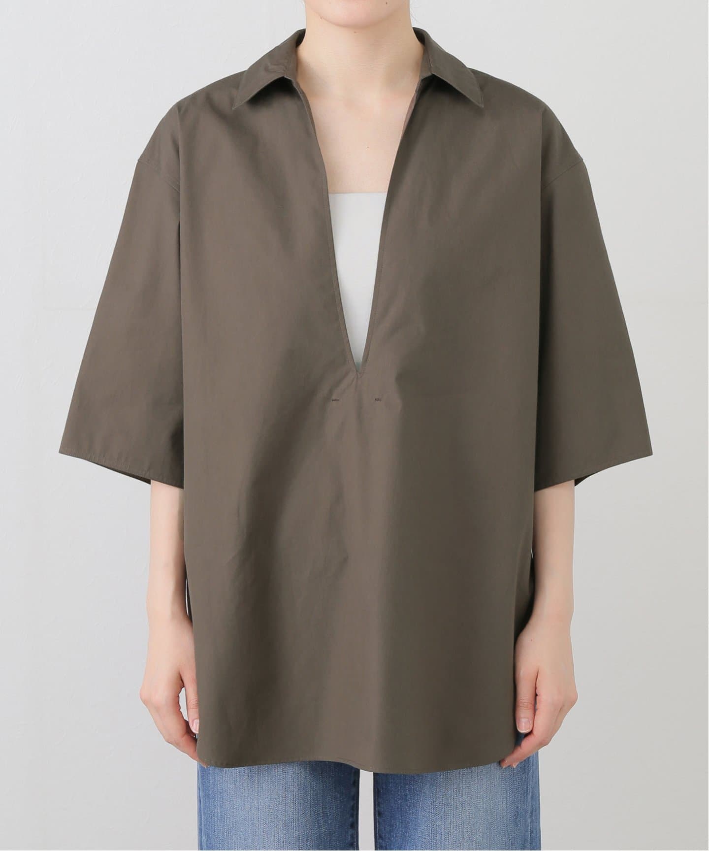 IENA  スキッパーシャツ Maison IENAスキッパーシャツ（シャツ／ブラウス）｜IENA