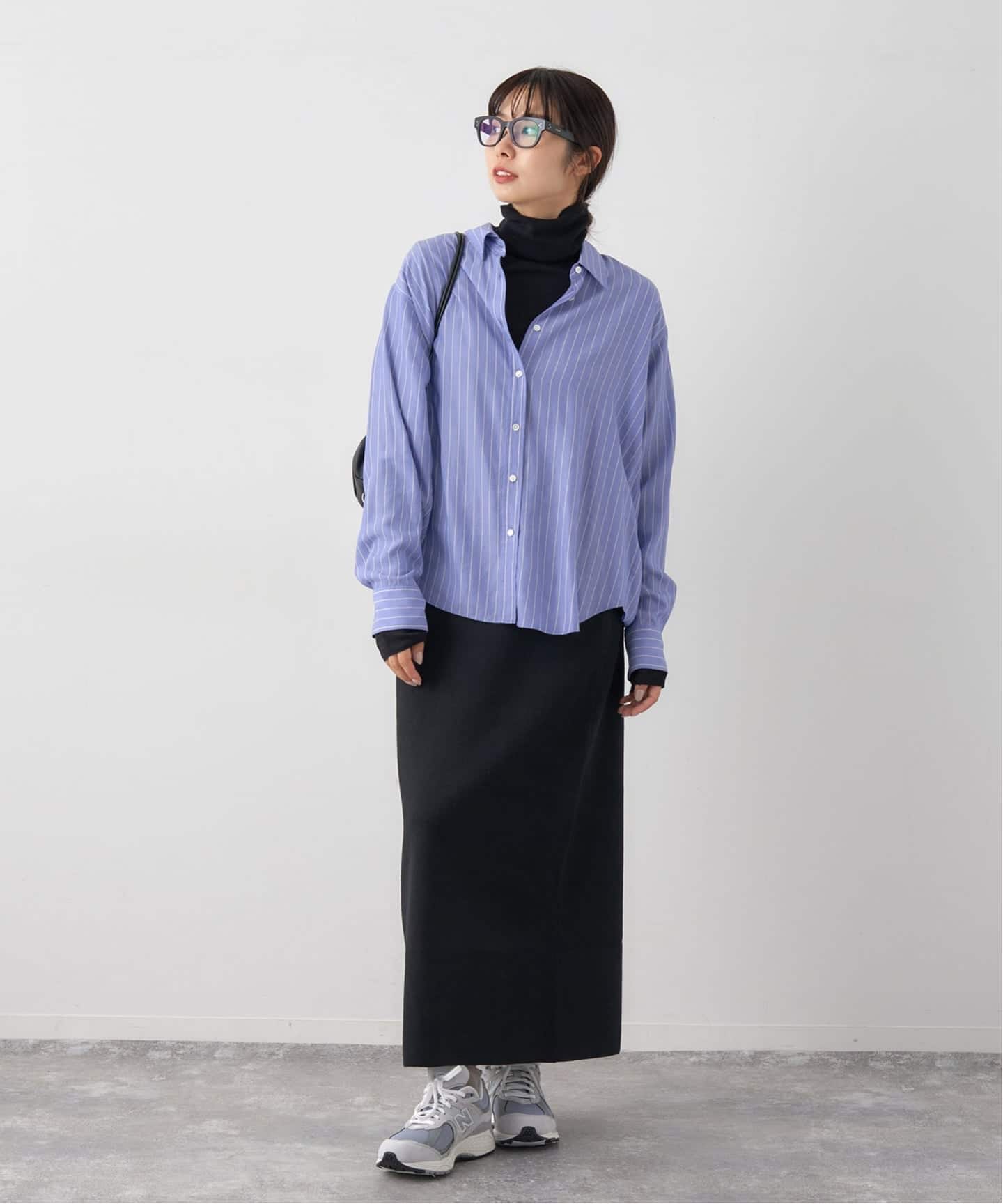 IENA イエナLIENリヨセルレギュラーシャツ ブルー イエナ IENA リヨセルストライプレギュラーシャツ （ブルー A