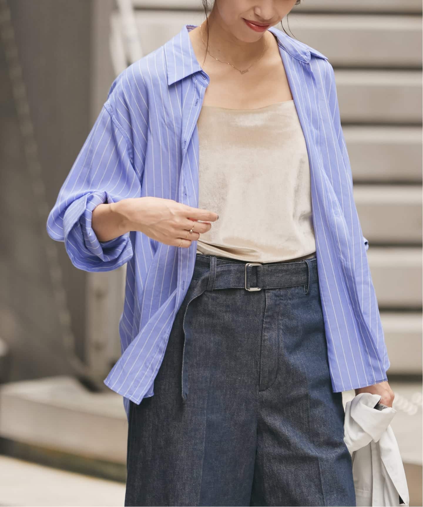 リヨセルストライプレギュラーシャツ（シャツ／ブラウス）｜IENA