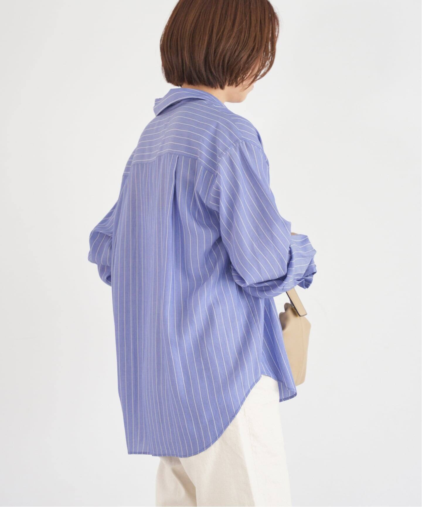 リヨセルストライプレギュラーシャツ（シャツ／ブラウス）｜IENA