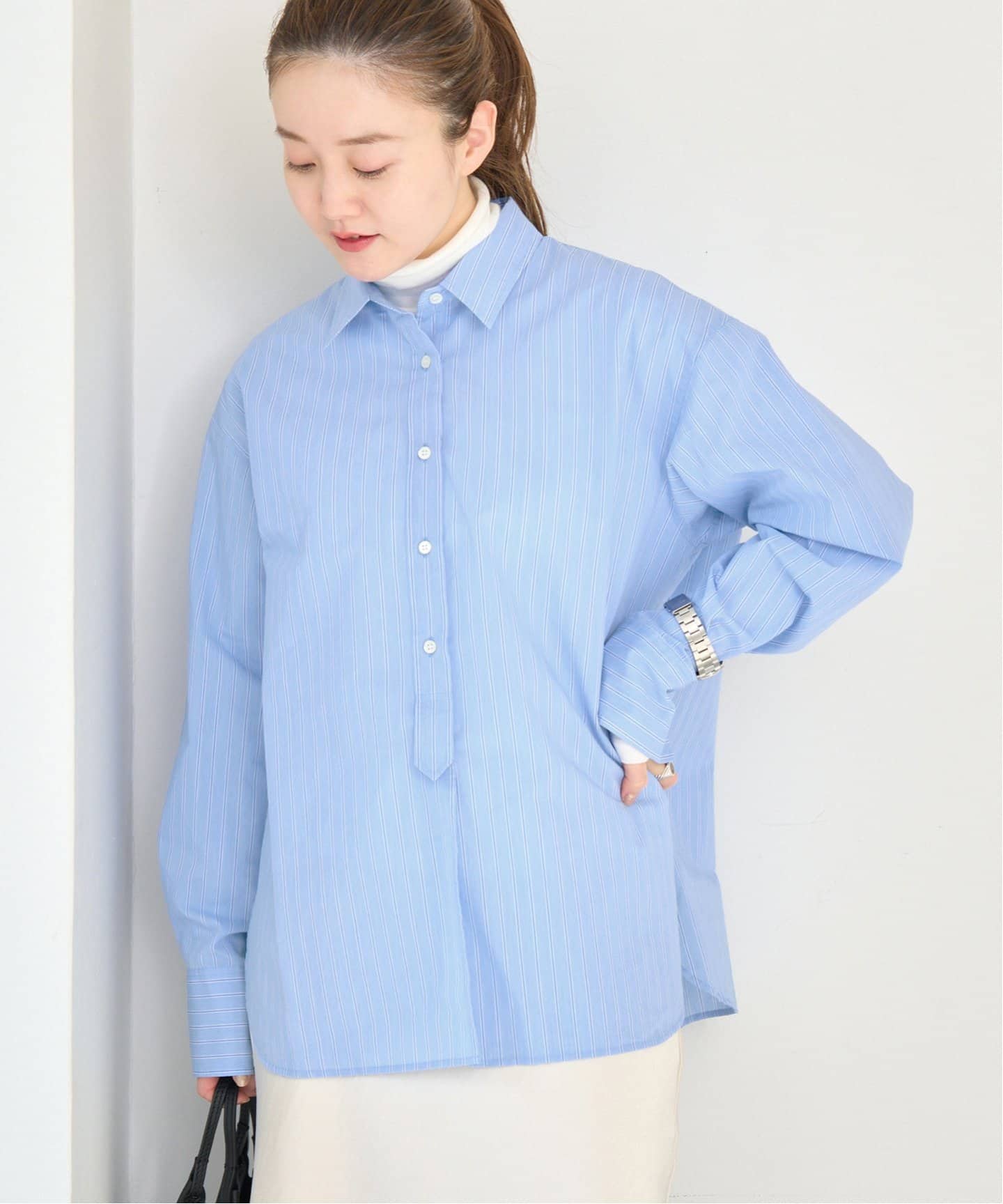 新品 IENA イエナ ストライプ シャツ ブラウス サテン ストライプ シャツ（シャツ／ブラウス）｜IENA（イエナ