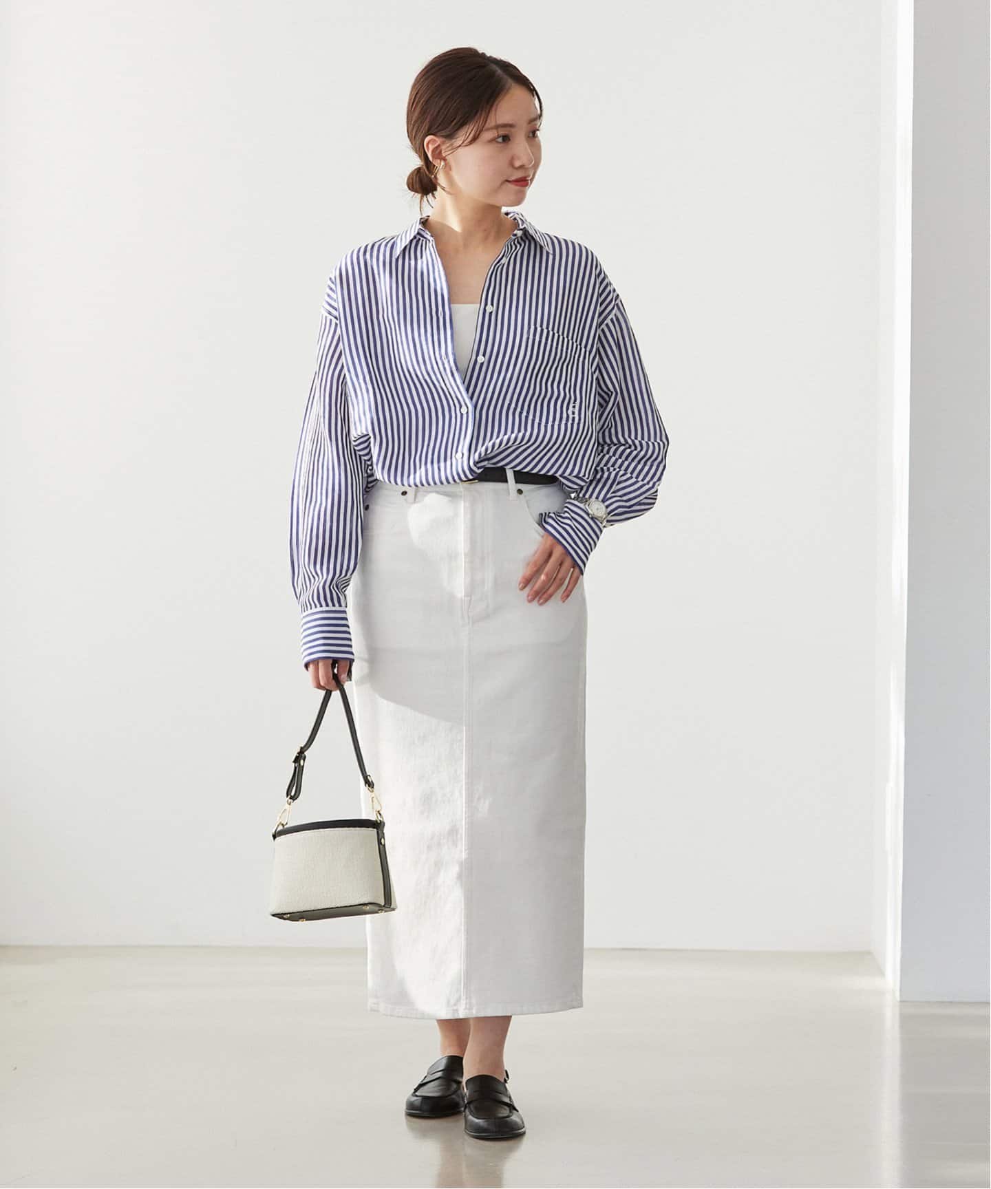 IENAイエナ　ラミーリヨセルロングシャツ 追加》ラミーリヨセルロングシャツ（シャツ／ブラウス）｜IENA