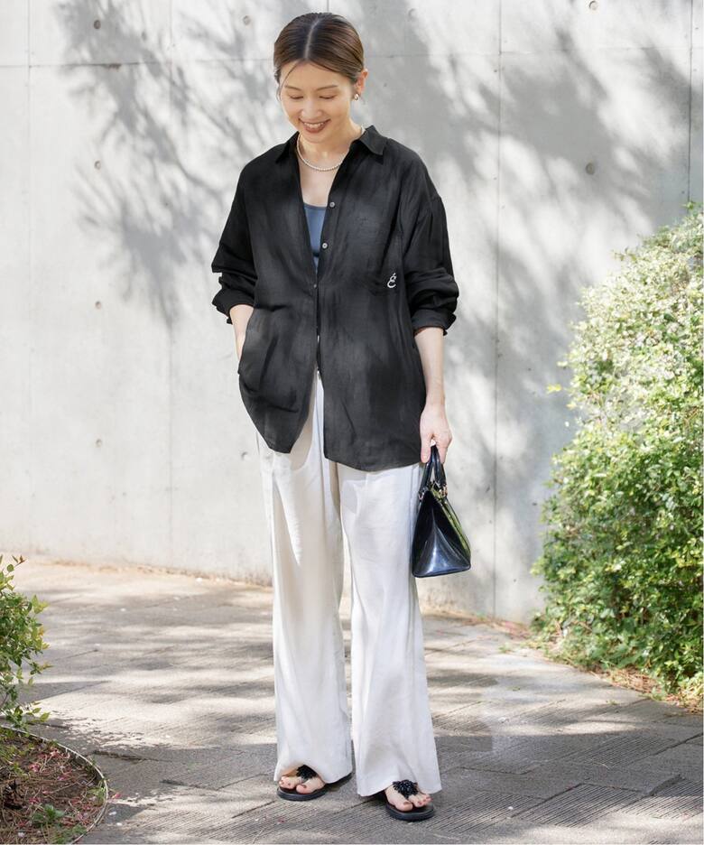 追加》ラミーリヨセルロングシャツ（シャツ／ブラウス）｜IENA（イエナ  