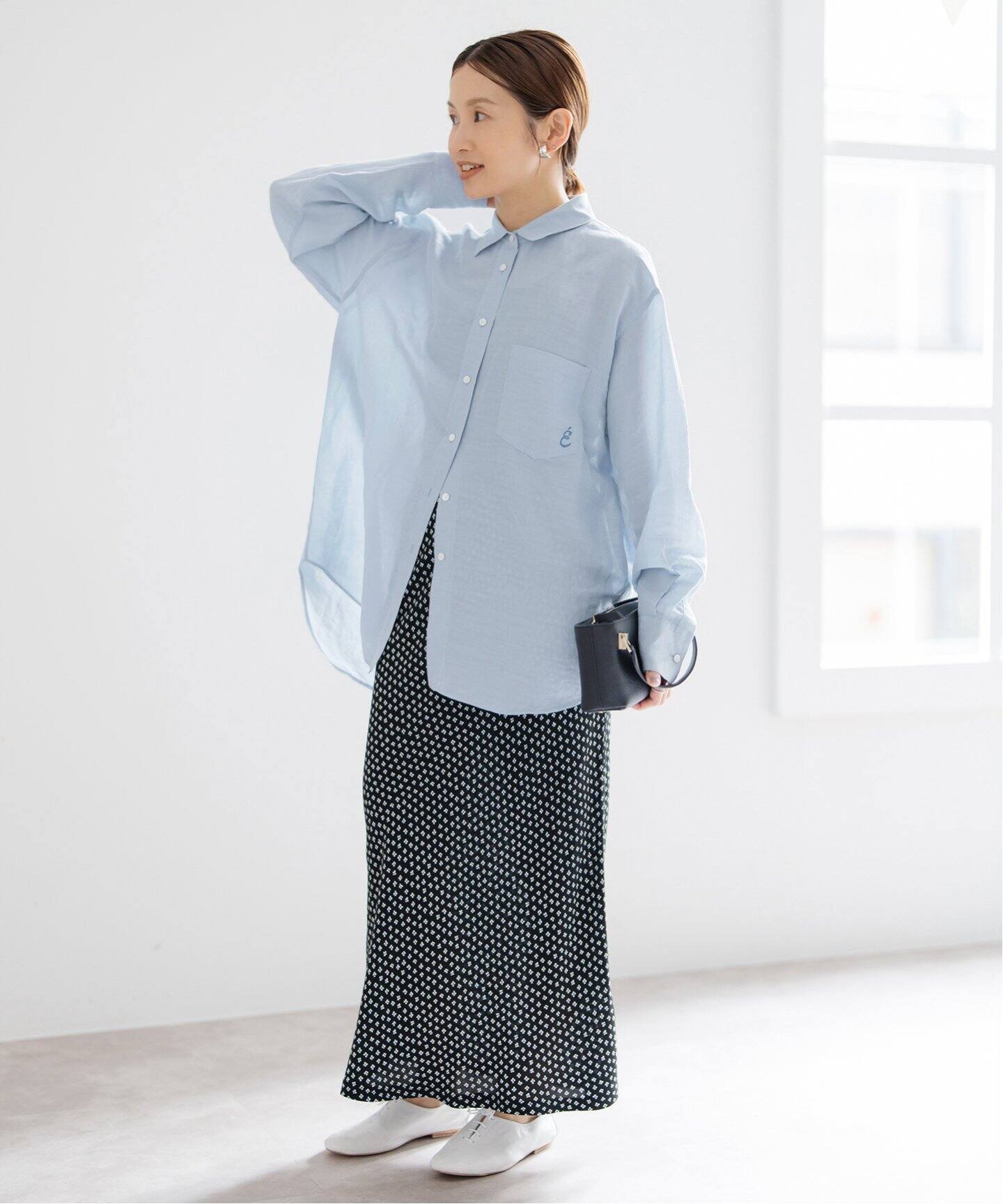 IENA｜ラミーリヨセルノーカラーブラウス | Rakuten Fashion