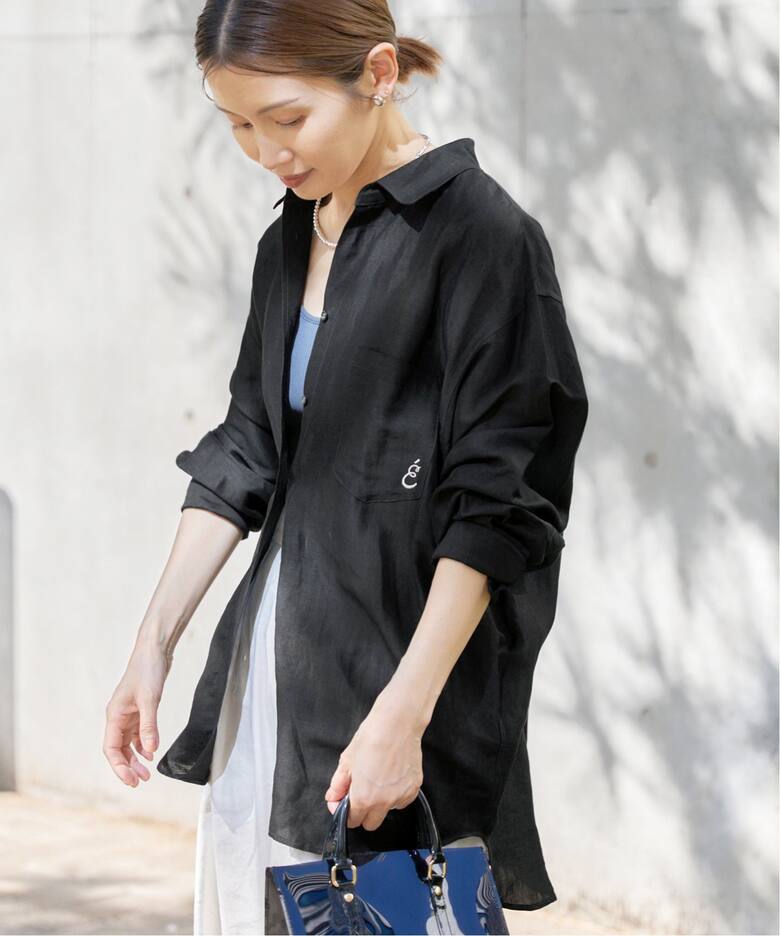 追加》ラミーリヨセルロングシャツ（シャツ／ブラウス）｜IENA（イエナ  