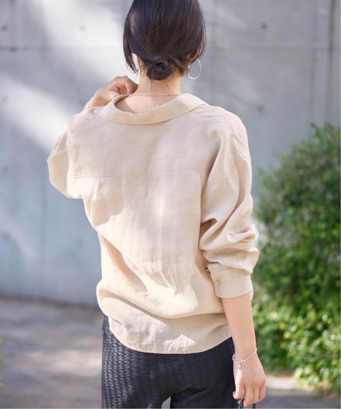 美品 定価2万 2025SS イエナ IENA ウォッシャブルリネン2WAYシャツ＼ベージュ ブラウス【2400014853759】 ウォッシャブル リネン2WAY シャツ（シャツ／ブラウス）｜IENA（イエナ