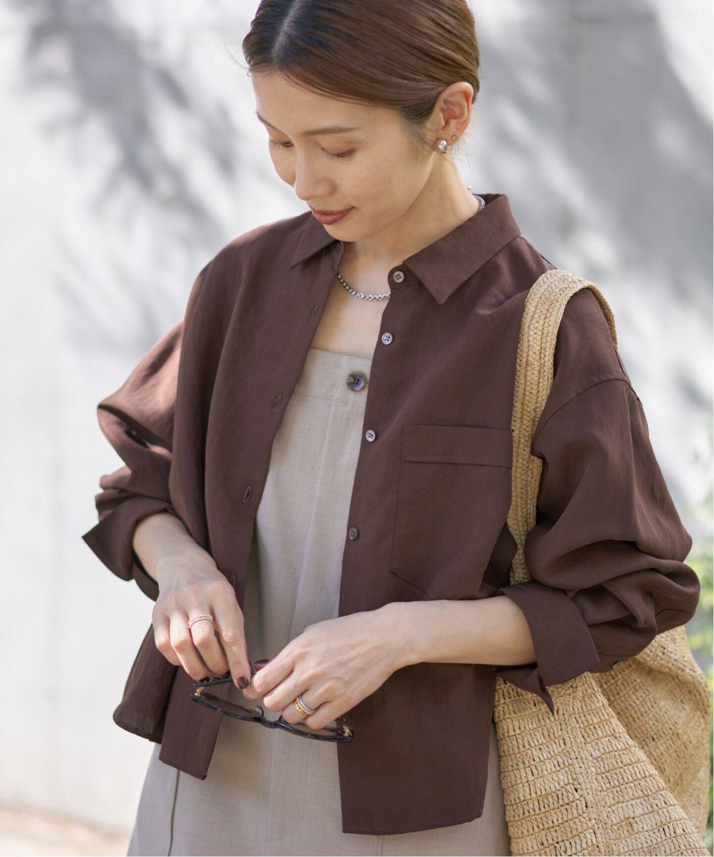 イエナ（IENA）/フィブリルポプリンショートシャツ フィブリルポプリンショートシャツ（シャツ／ブラウス）｜IENA（イエナ