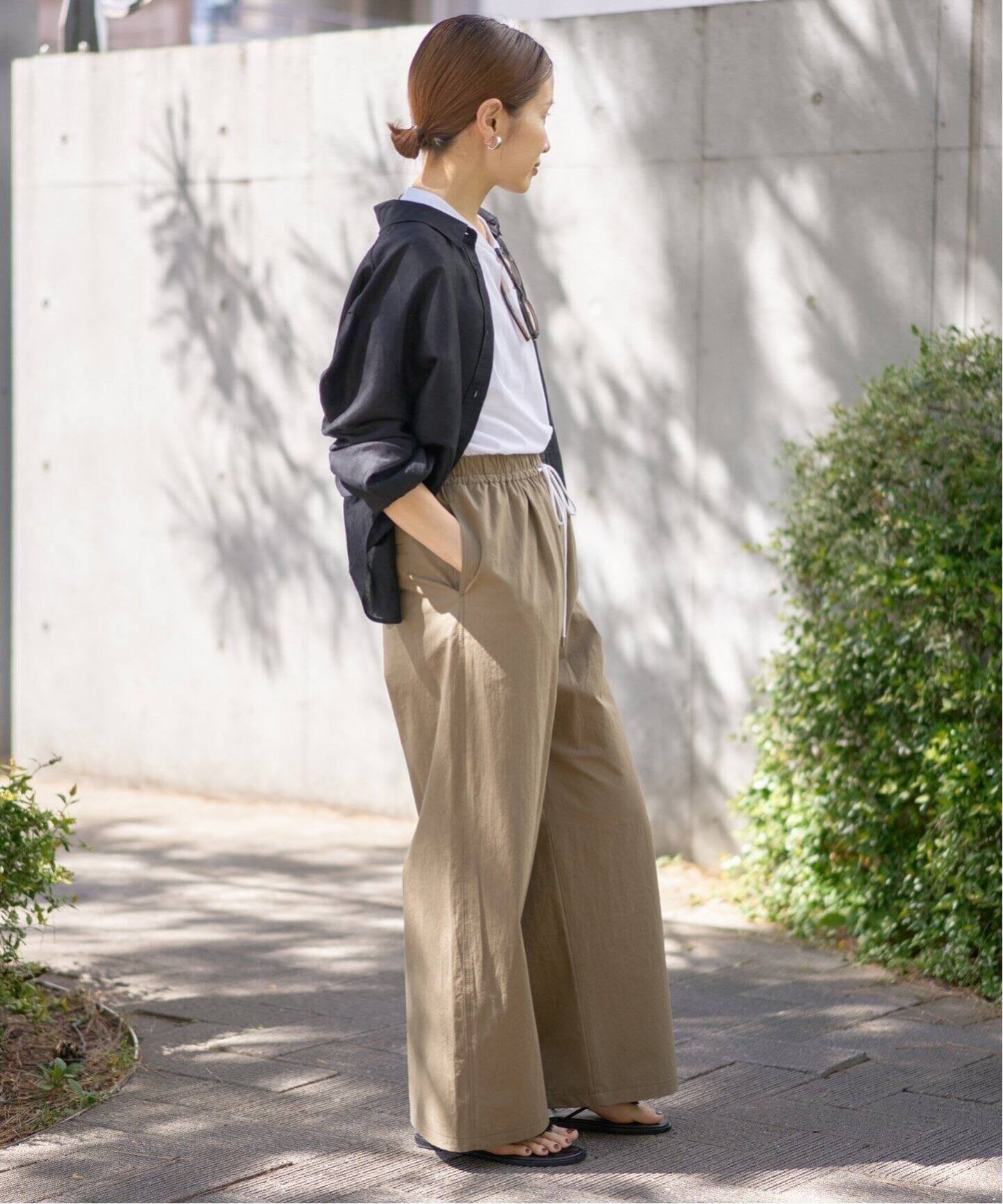 極美品 24SS IENA♡ラミーリヨセルショートシャツ ブラック
