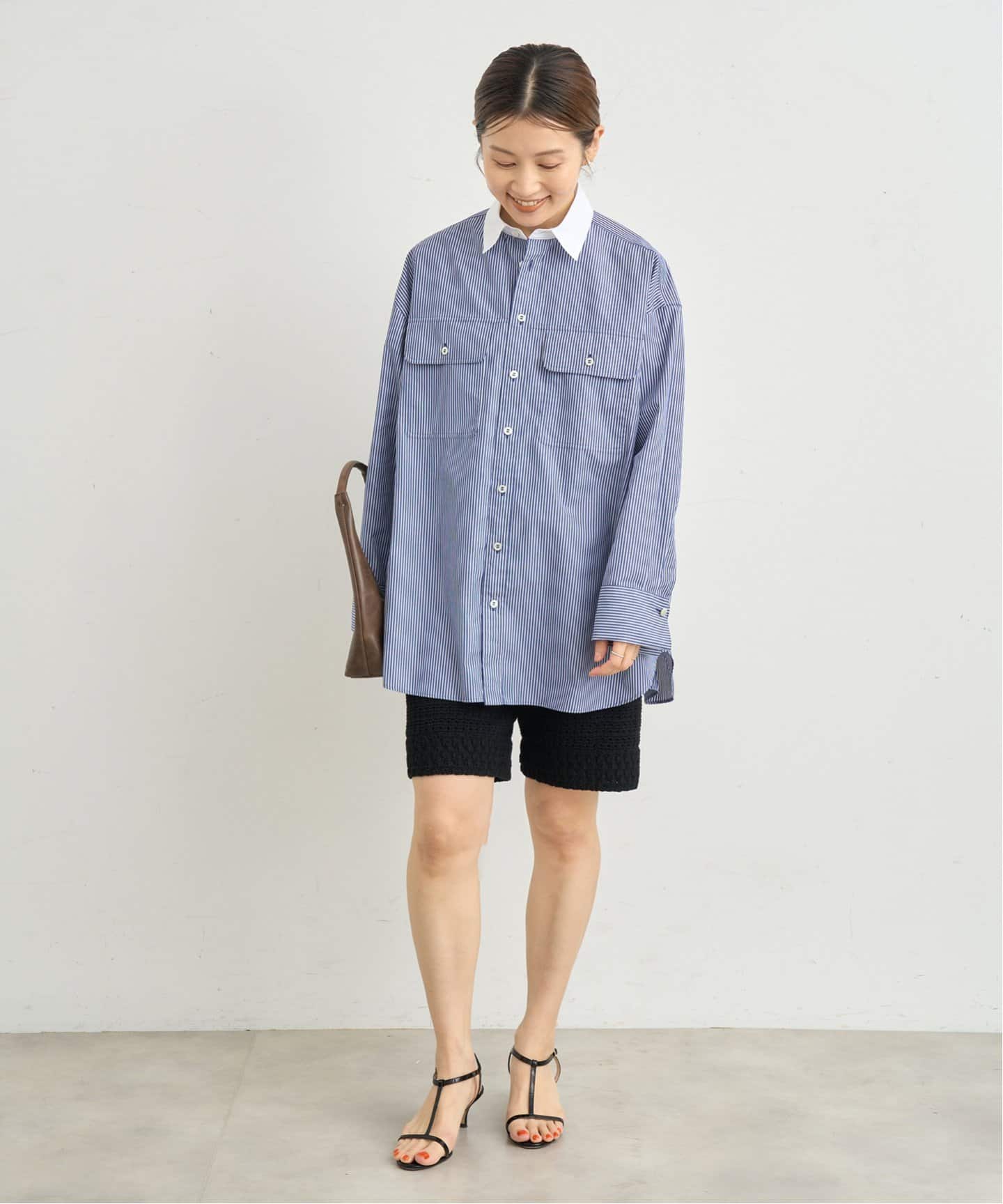 ブラウス シャツ SAVOYファインオックスパチポケシャツ レディース SAVOYファインオックスパチポケシャツ（シャツ／ブラウス