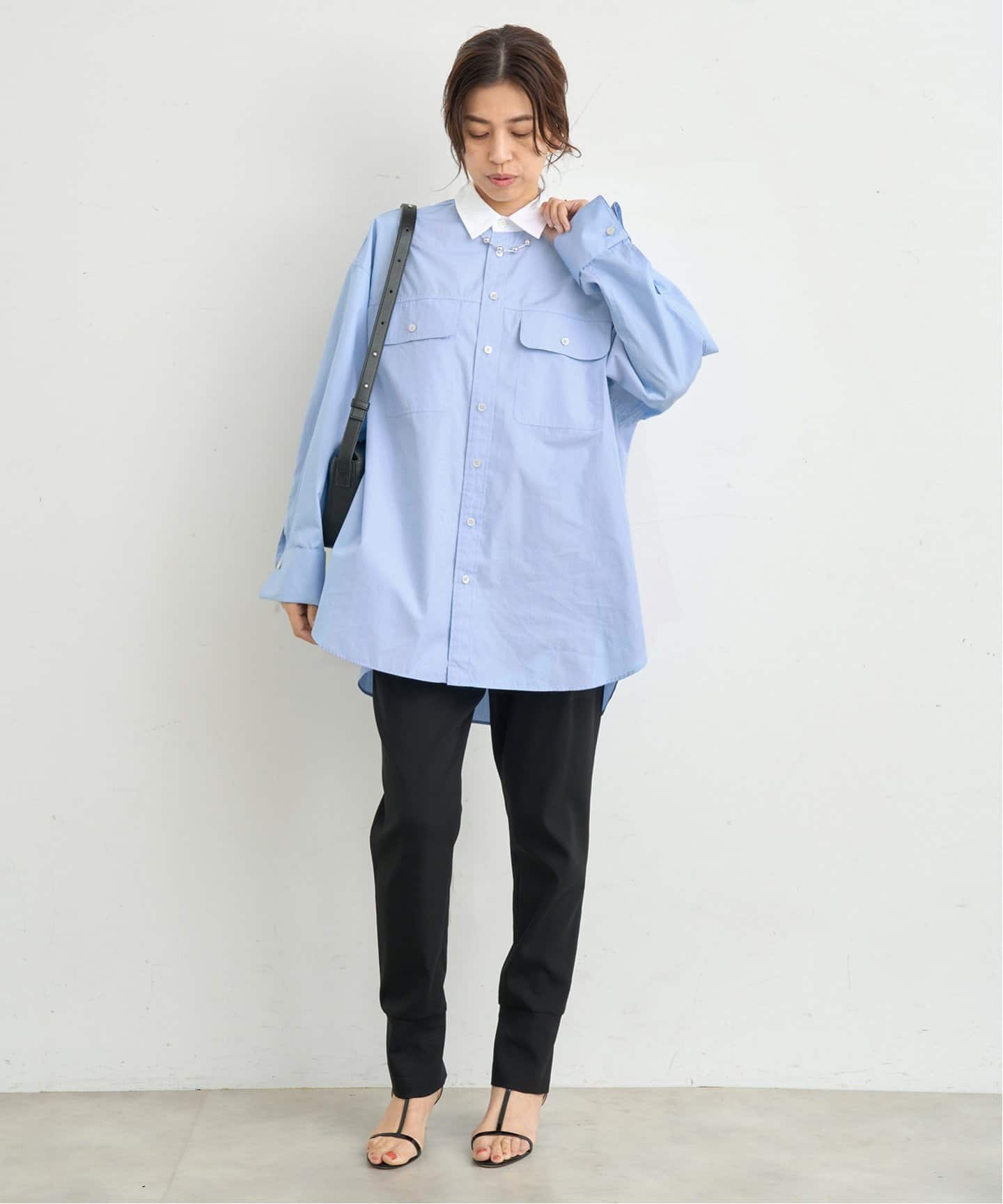 ブラウス シャツ SAVOYファインオックスパチポケシャツ レディース SAVOYファインオックスパチポケシャツ（シャツ／ブラウス